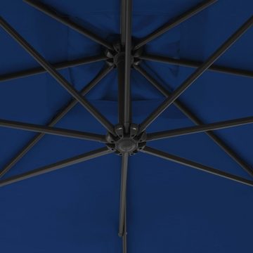 möbelando Sonnenschirm Hüttingen, L/B/H: 250x250x260 cm, aus Stoff, Stahl in Azurblau