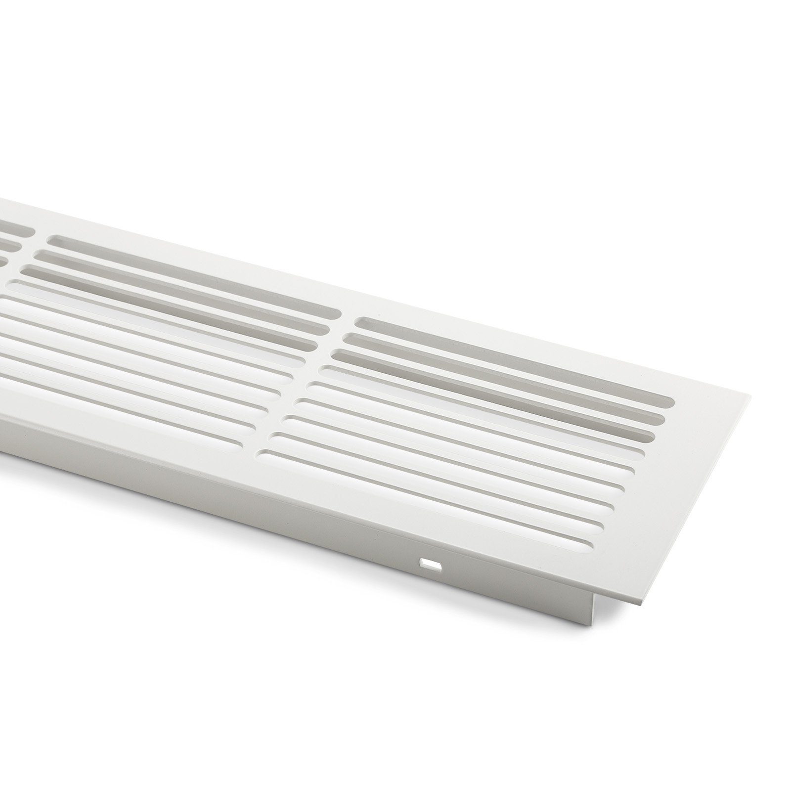 SO-TECH® Lüftungsgitter Schlitzlochung Aluminium 500 x 86 mm (2 St), weiß lackiert, 2 Stück