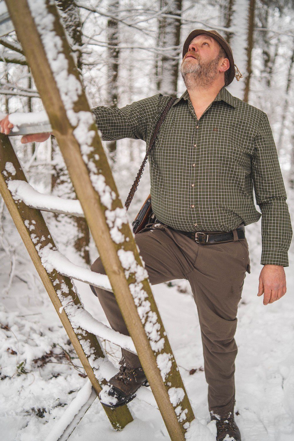 OS Trachten Karohemd Herrenhemd Springender Hirsch Trachtenhemd Jagdhemd vo günstig online kaufen