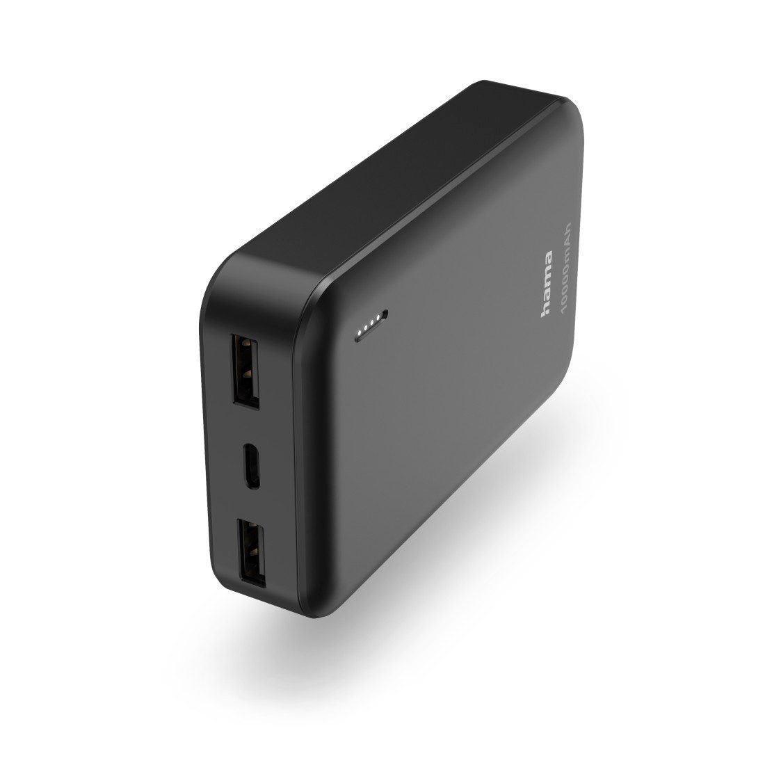 Hama Powerbank 10000mAh, 1x USB-C, 2x USB-A, Anthrazit, akkuschonend Laden Powerbank 10000 mAh