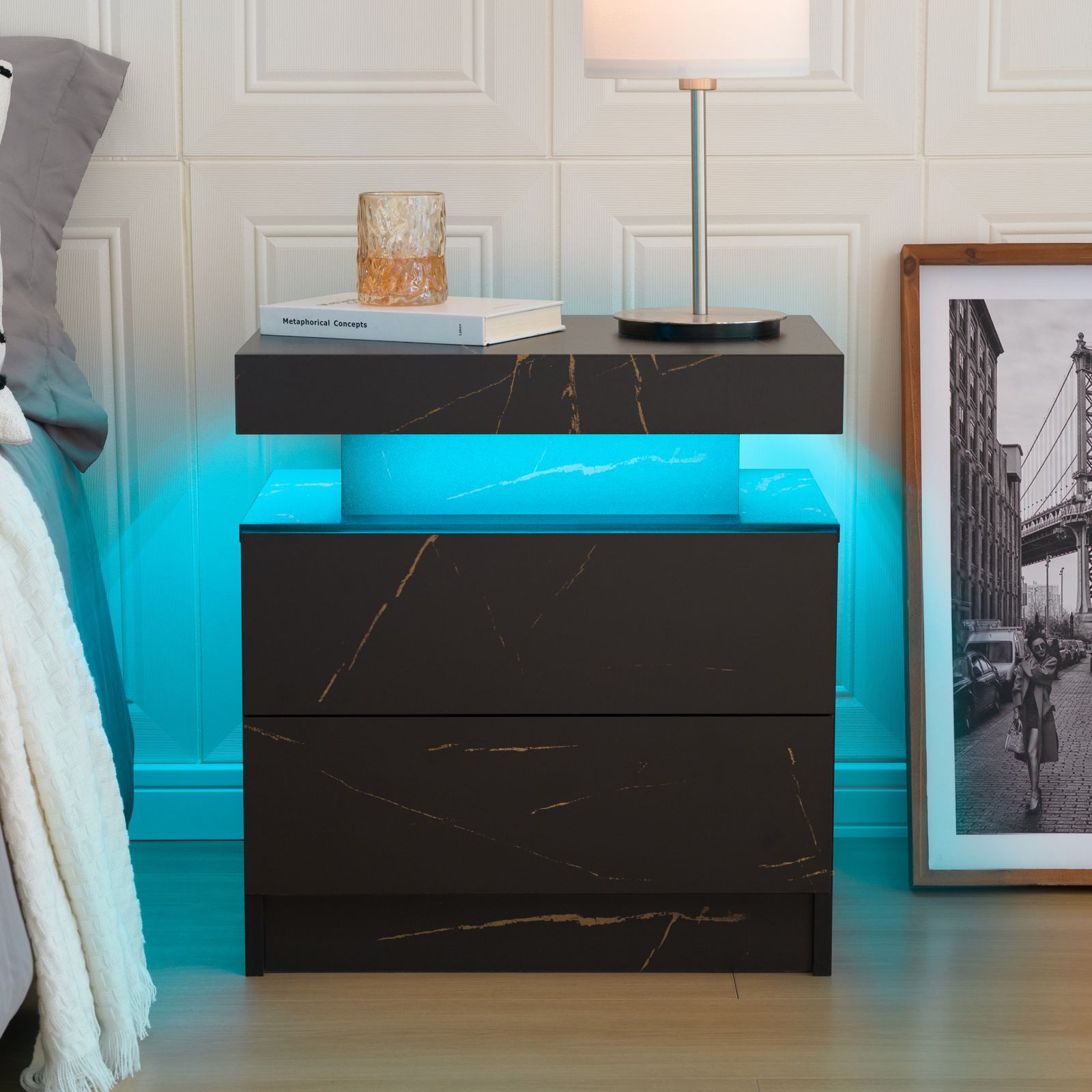 BlingBin Nachttisch LED Nachtschrank Nachtkommode mit günstig online kaufen