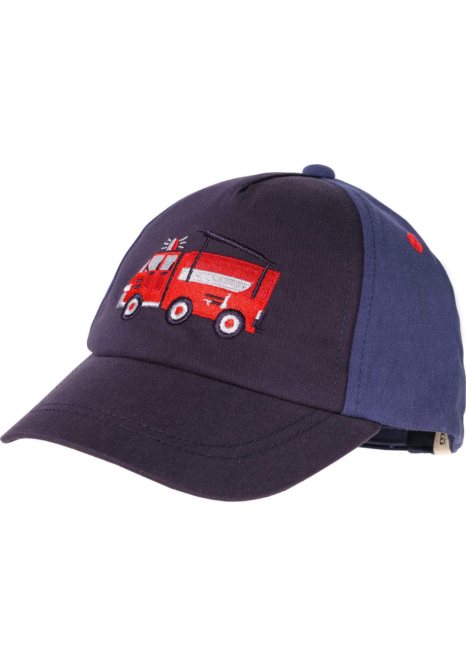 Maximo Baseball Cap Feuerwehr-Motiv, mit Stickerei, mit Klettverschluss, Baumwolle