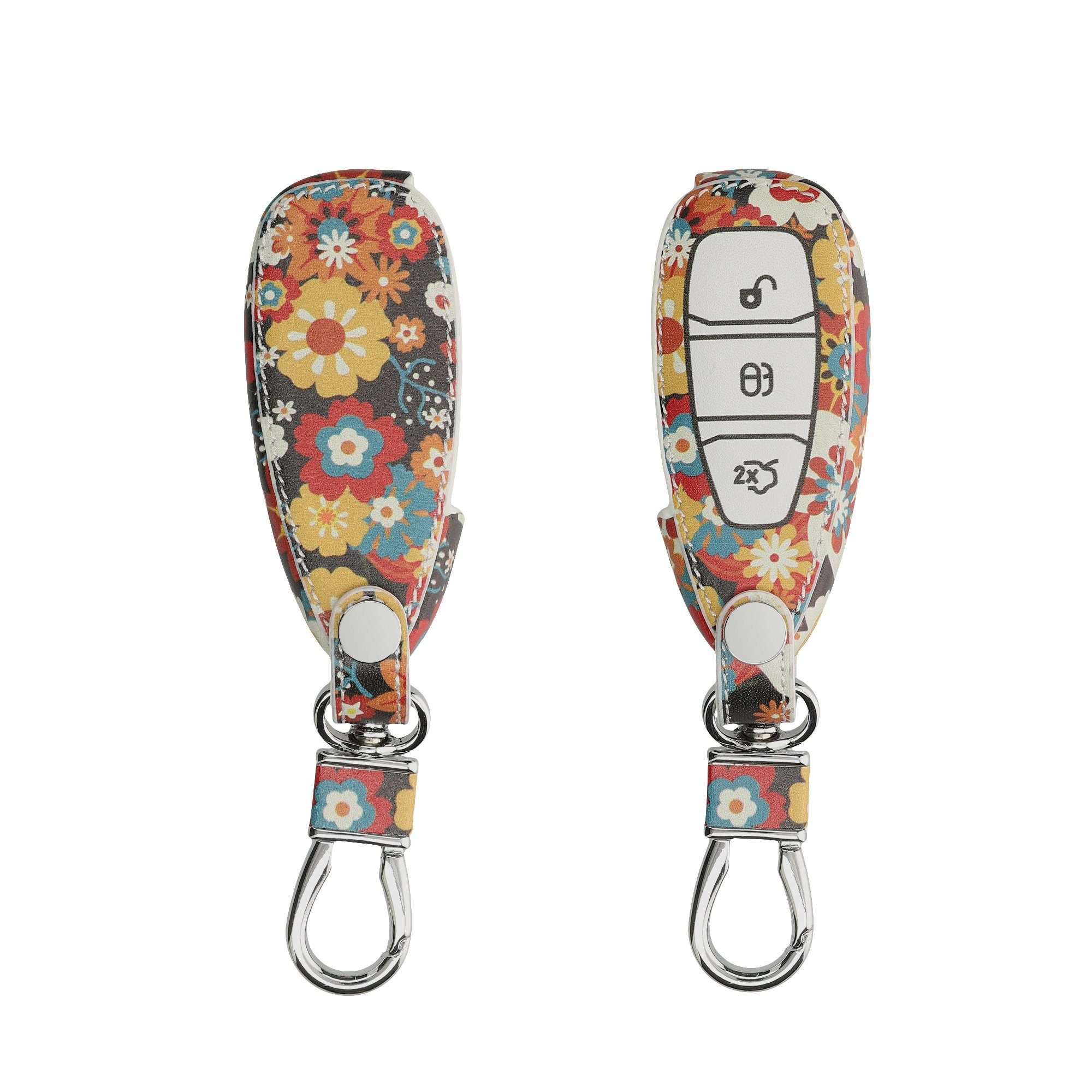 Autoschlüssel Schutzhülle Cover Ford Schlüsseltasche Schlüsselhülle Hülle, für Ford Kunstleder kwmobile