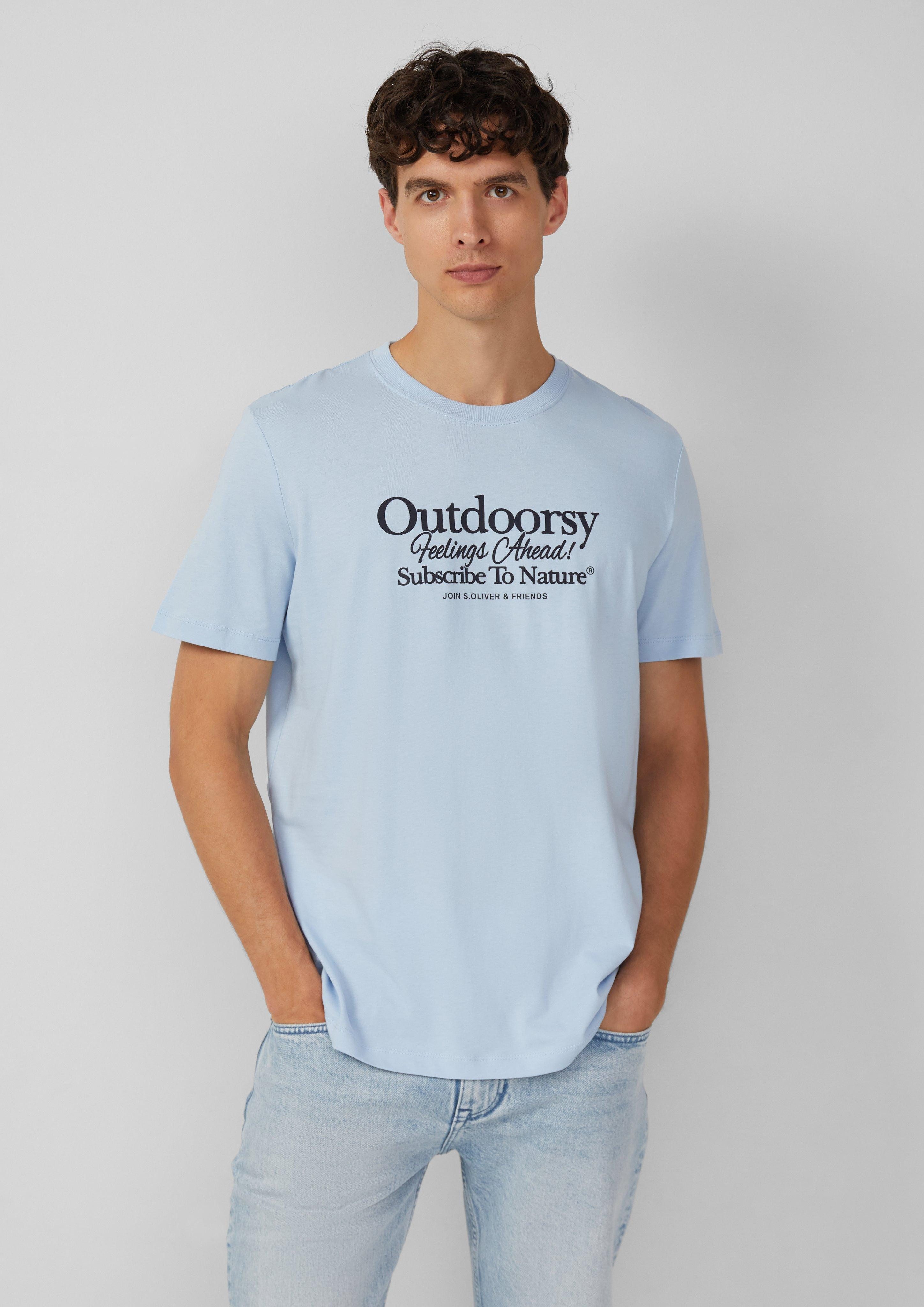 s.Oliver Kurzarmshirt Baumwoll-T-Shirt mit Frontprint günstig online kaufen