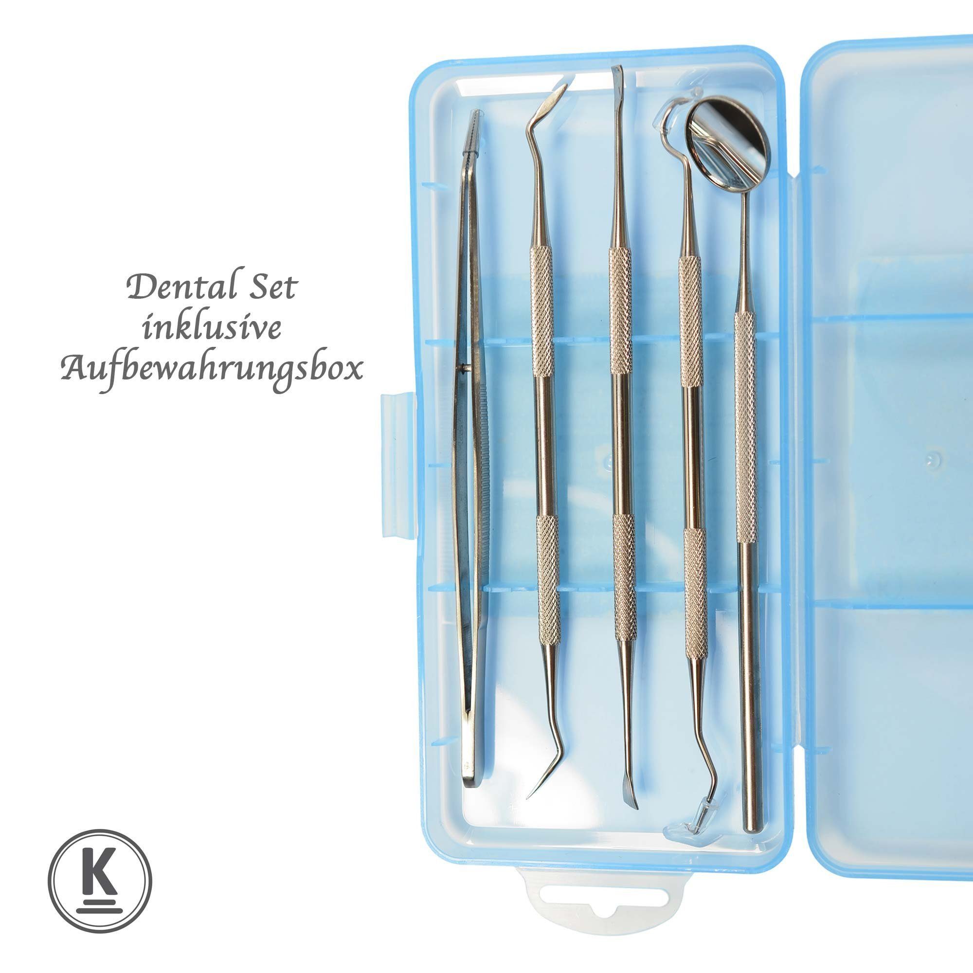 K-Pro Zahnbürste Zahnpflege Instrumente - 5er Set, Zahnsteinentferner, Plaqueentfernung, Dentalwerkzeug