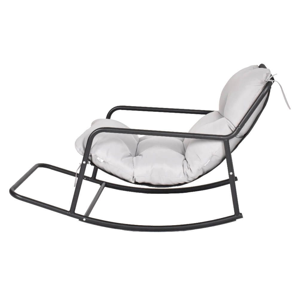 HOME DELUXE Schaukelstuhl ALEVIO, Schaukelsessel für den Garten, Gartenliege, Loungesessel