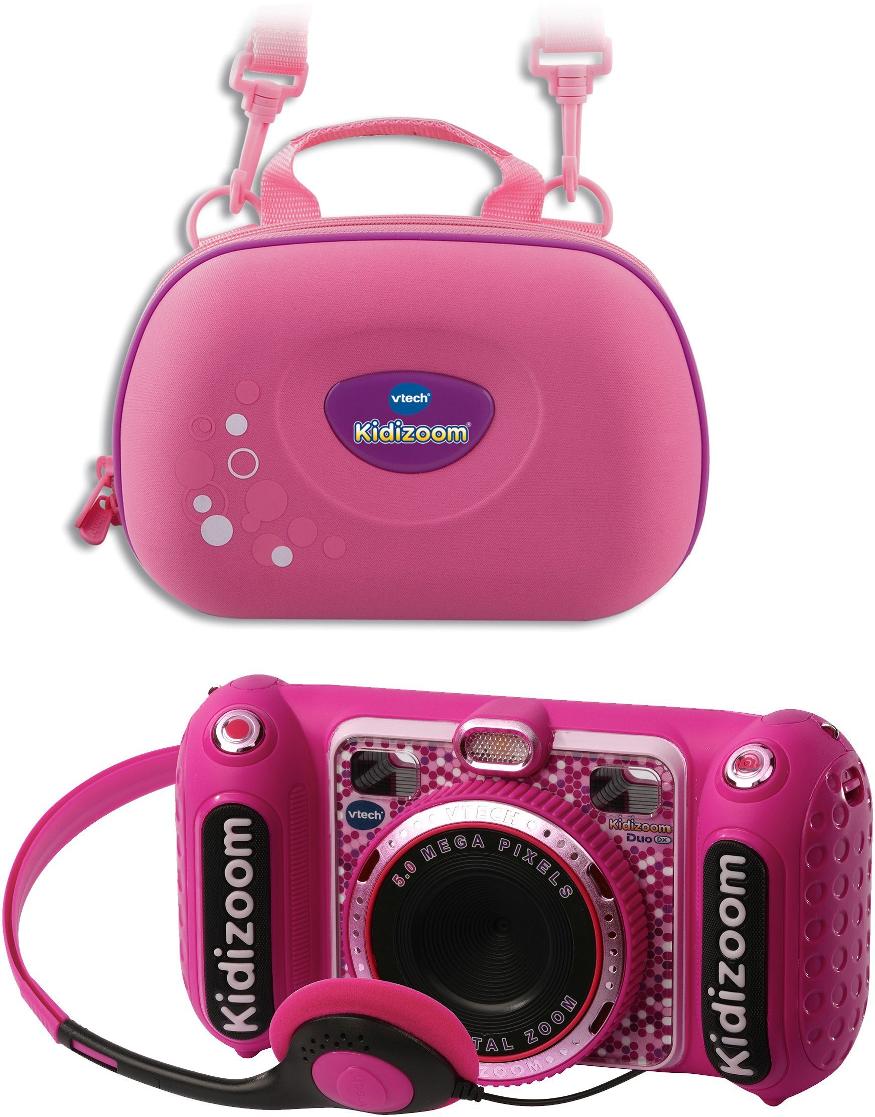 Vtech® »KidiZoom Duo DX pink inkl. Tragetasche, pink« Kinderkamera
