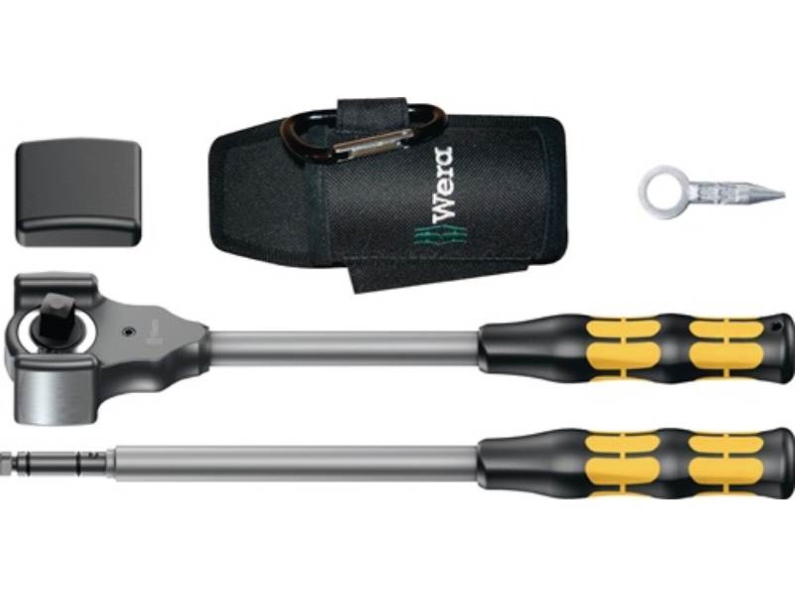 5-tlg.WERA Inclusive Wera D.-Knarre All 8002 Z.30 mit Zoll Werkzeugset 1/2 Koloss Set C