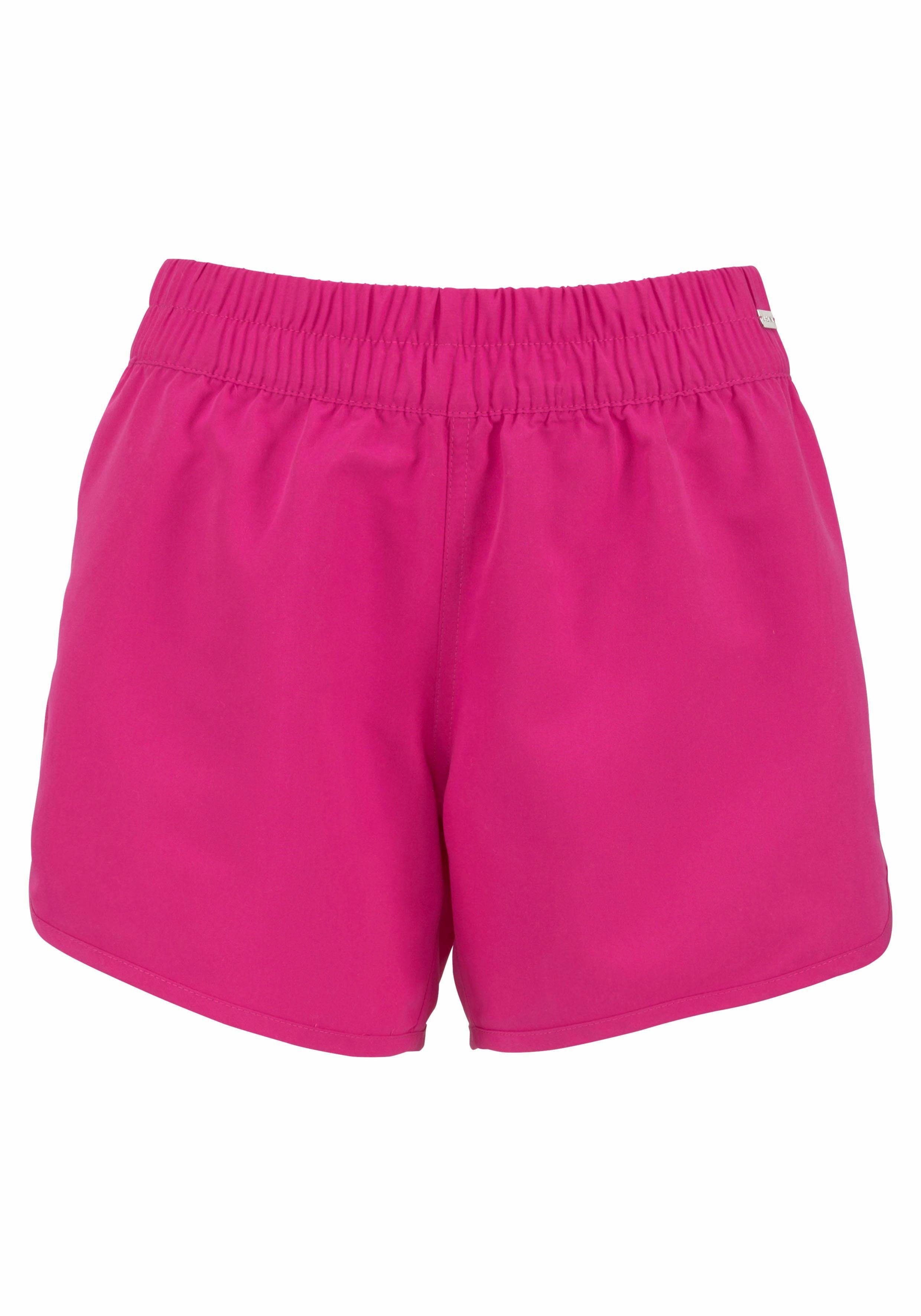 LASCANA Badeshorts Microfaser pink aus