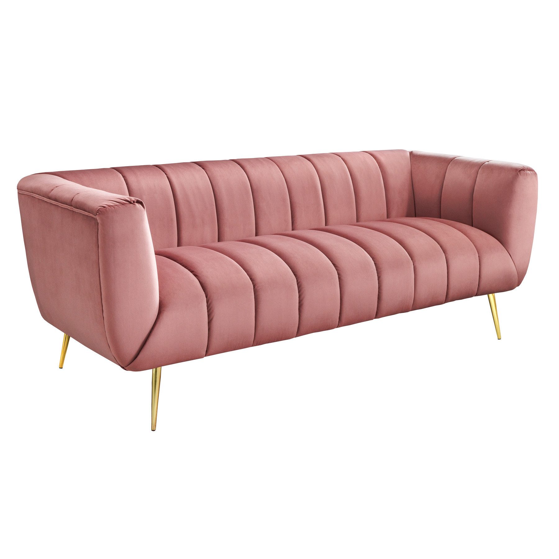 riess-ambiente Sofa NOBLESSE 225cm altrosa / günstig online kaufen