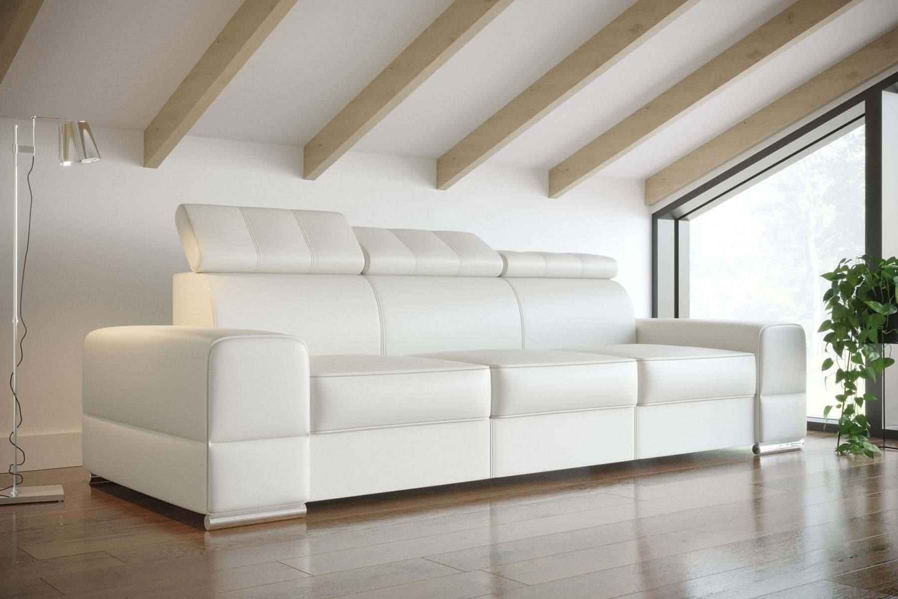 Made Design in Weiß 4 - Sofa Sitzer xxl JVmoebel Sofa Polster, Europe Couchen Couch Leder