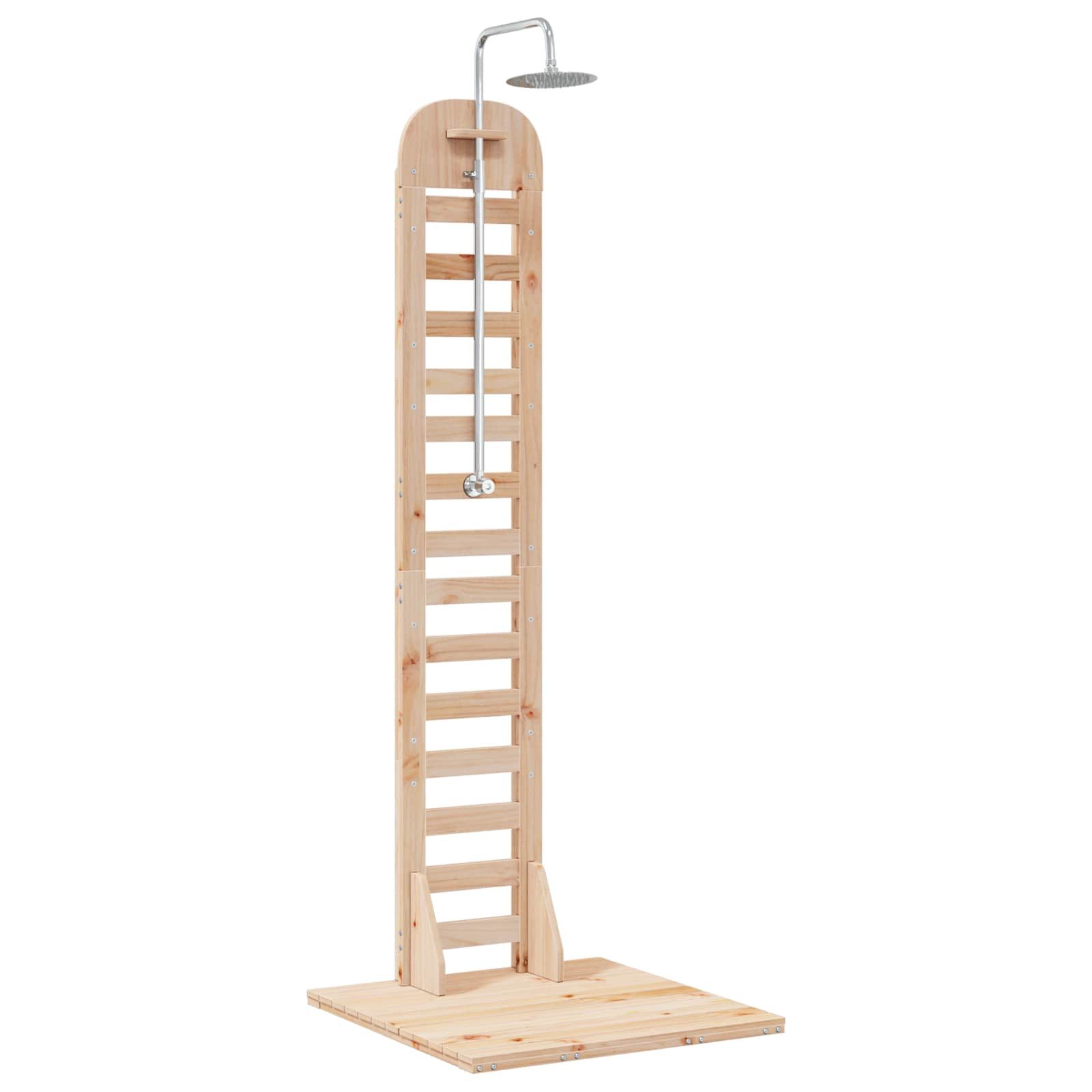 vidaXL Gartendusche 75 x 76 x 223 cm Gartendusche Outdoor-Dusche 223 cm Massivholz Kiefer