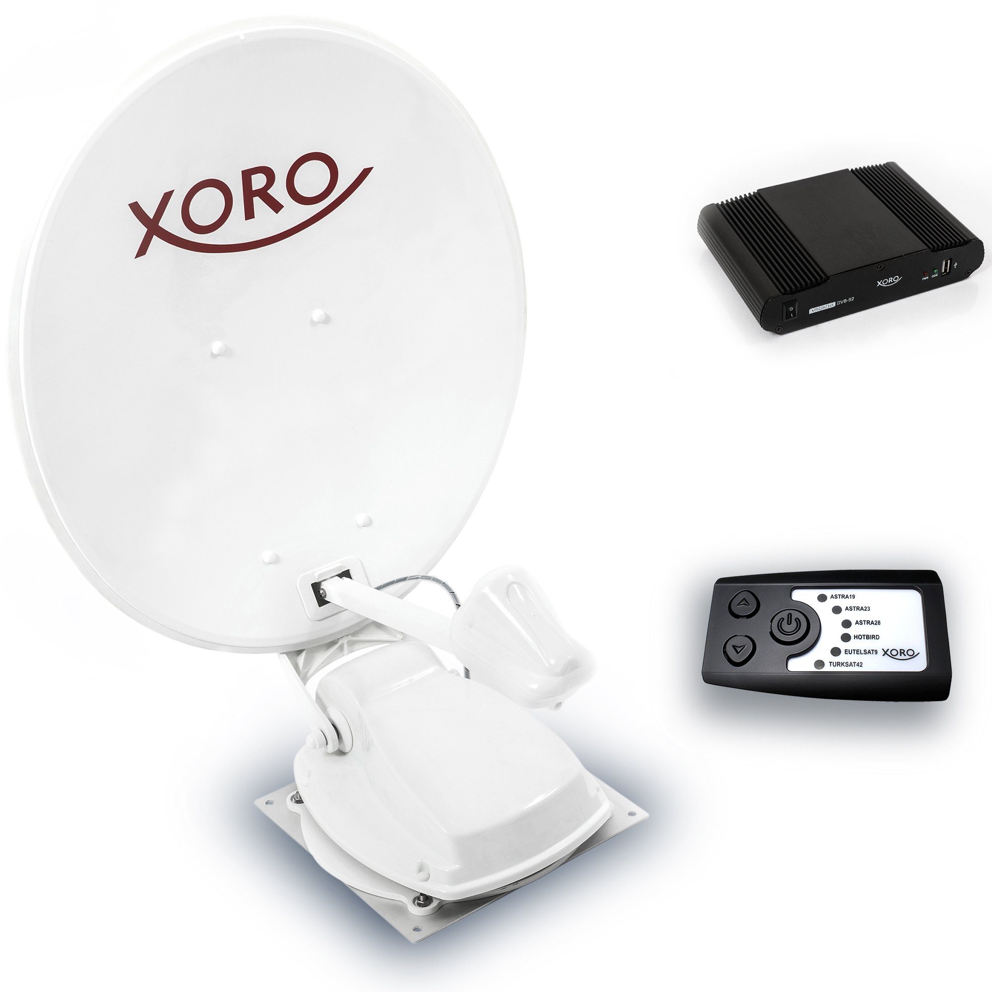 Xoro XORO MTA 65 BT TWIN 65cm Vollautomatische SAT Antenne mit TWIN-LNB SAT-Antenne