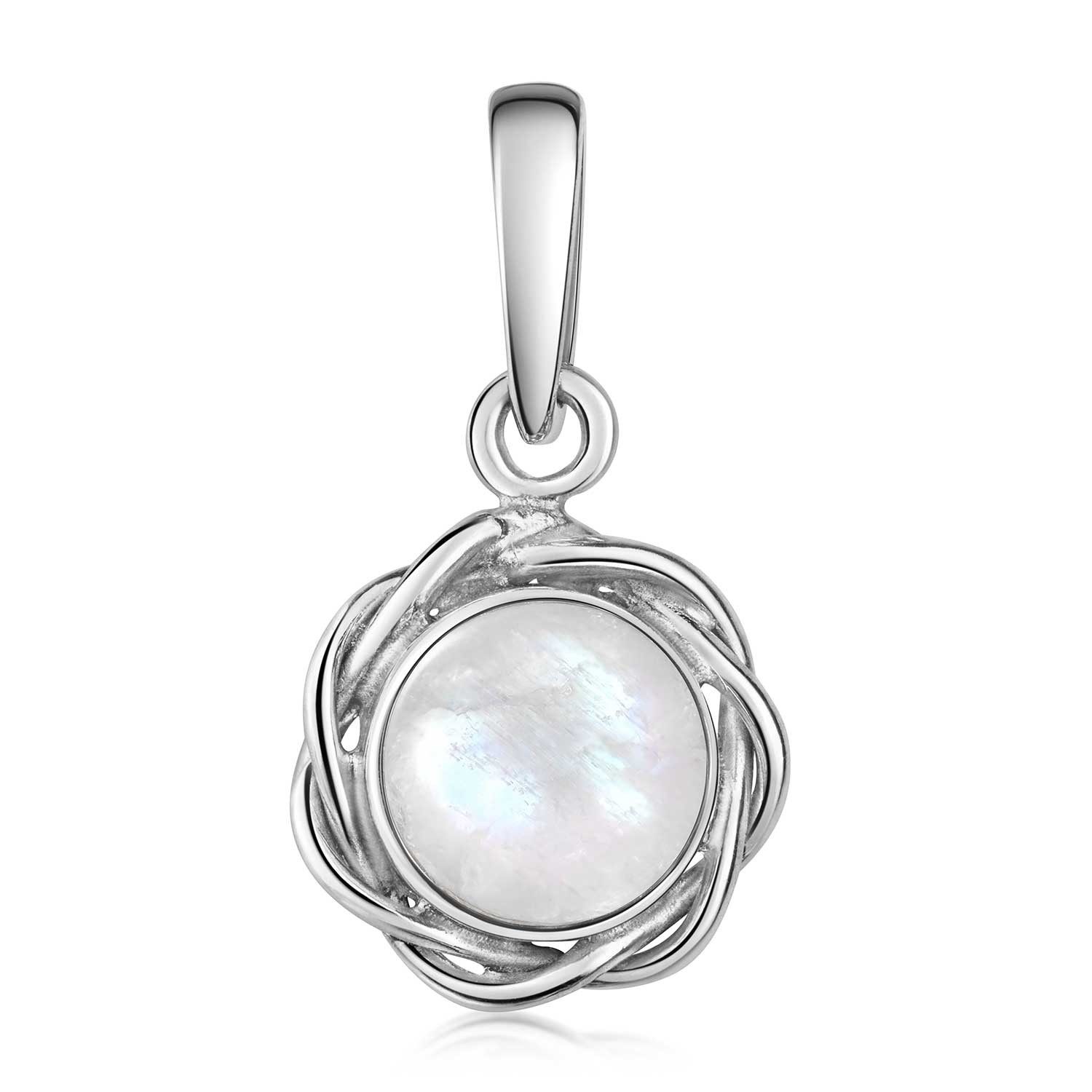 Materia Kettenanhänger Mondstein Edelstein Anhänger changierend weiß KA-59, günstig online kaufen