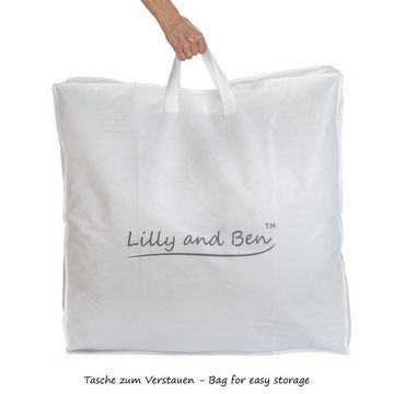 Lilly and Ben Seitenschläferkissen, 1-tlg., Schwangerschaftskissen mit formstabiler Füllung, Lagerungskissen in 3 Längen, ergonomisch geformtes Body Pillow in Grau