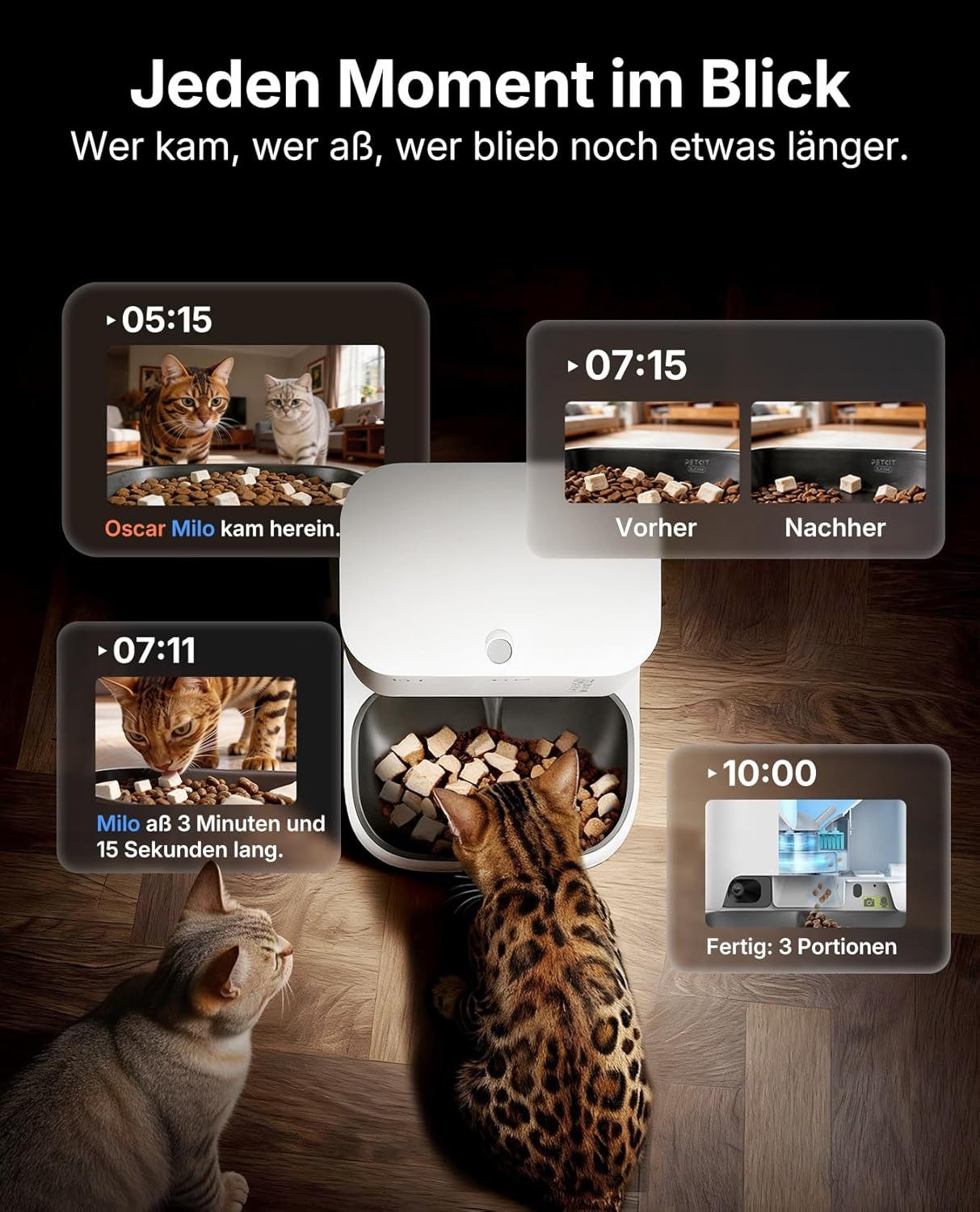 PETKIT Katzen-Futterautomat PETKIT YUMSHARE Dual-Hopper with Camera Smart Pet Feeder 2