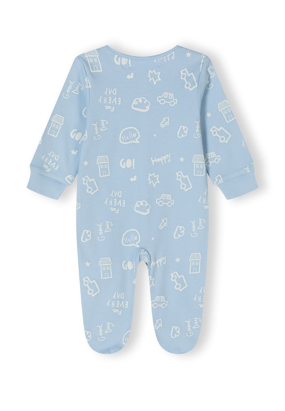 MINOTI Schlafoverall Schlafnzüge mit Print, für Jungen (2-er Pack) Druckknöpfe im Schritt
