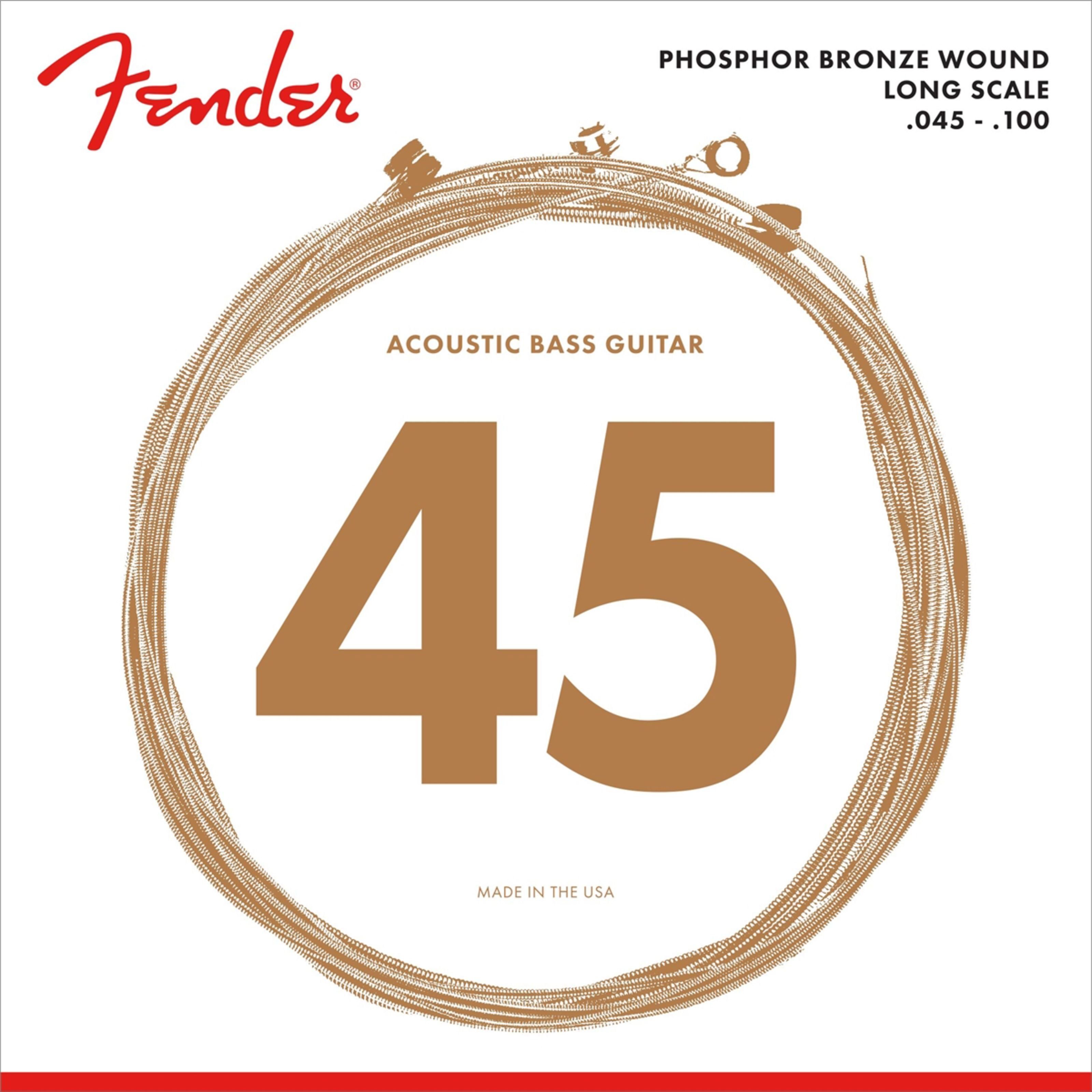 Fender Saiten, (8060 Phosphor Bronze Acoustic Bass Strings Long Scale 45-100), 8060 Phosphor Bronze Acoustic Bass Strings Long Scale 45-100 -