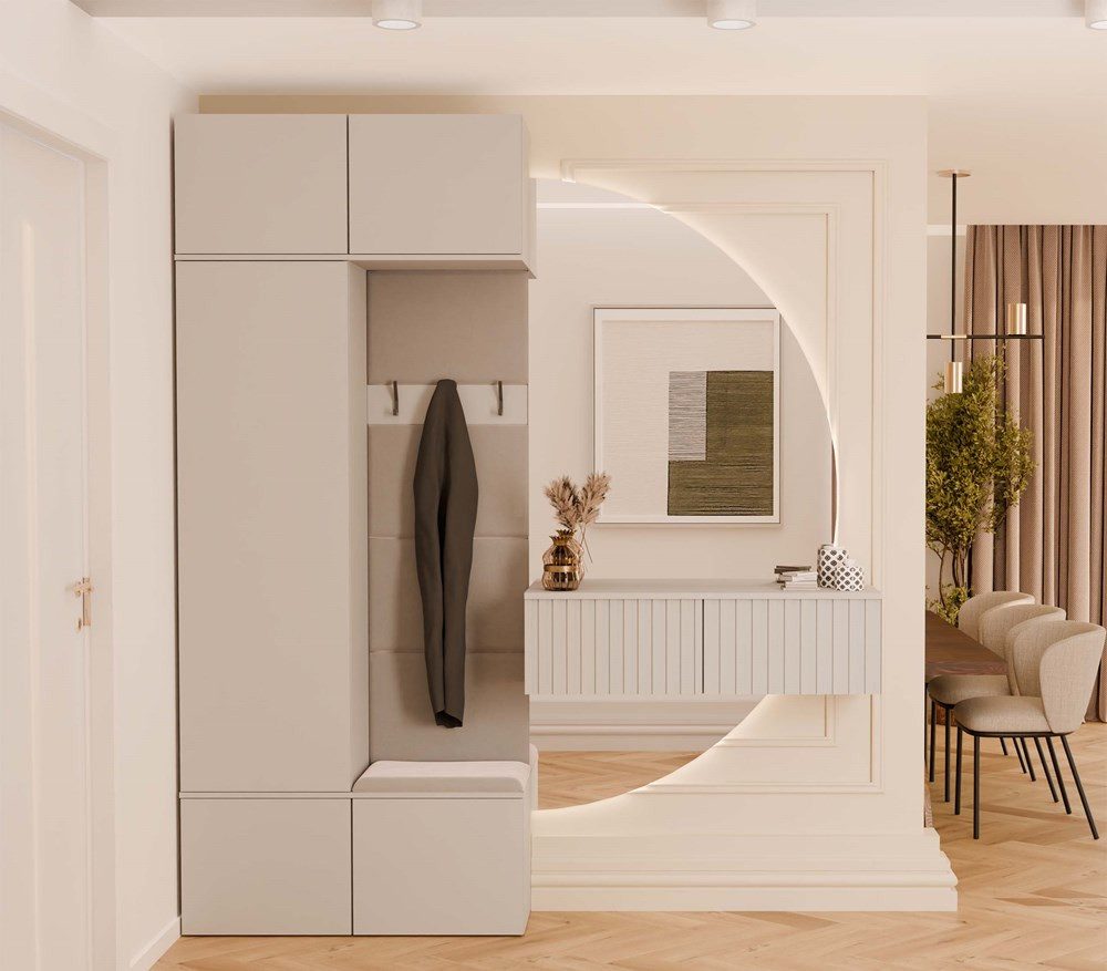 Raumhirsch Furniture Schuhschrank Garderoben-Set (Kleiderschrank, Schuhschrank und 2 Kleiderhaken)