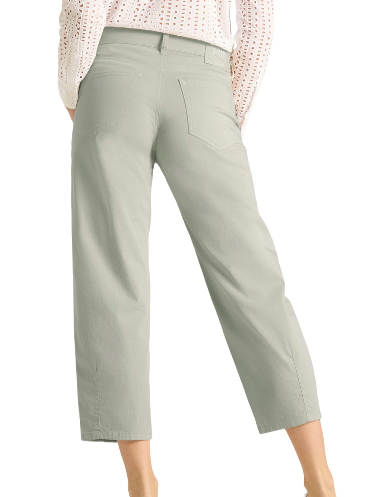 Cambio Stoffhose natur,Casual,Baumwolle,Unifarben,Slim Fit,Hoch