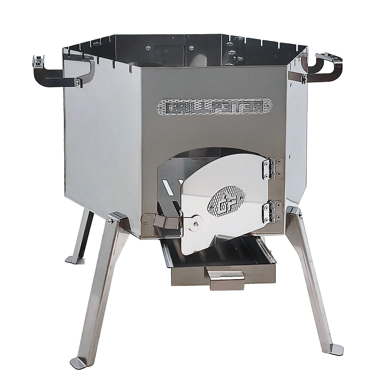 Holzkohlegrill Utschak Dauren Deluxe Feuerofen für Kazan Hexagon Uchag 45 cm