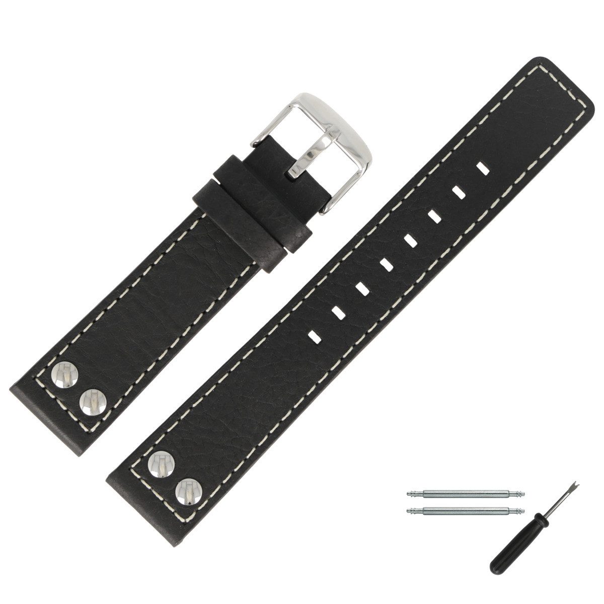 MARBURGER Uhrenarmband 22mm Leder günstig online kaufen