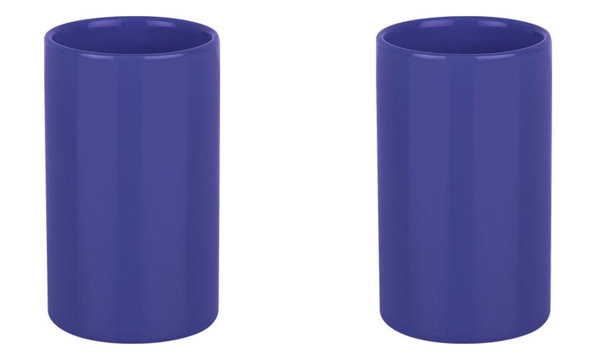 spirella Zahnputzbecher spirella Zahnputzbecher Tube Navy 2er Set