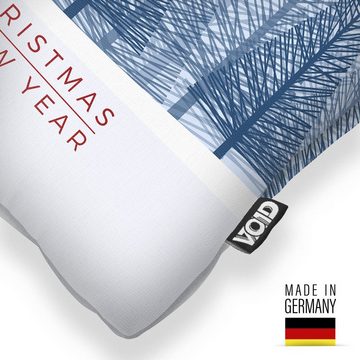 Kissenbezug, VOID (1 Stück), Sofa-Kissen skandinavisches Design Norwegen Winter Schnee Urlaub Reise Landschaft Dekoration Deko Landhaus Weihnachten Advent Herbst Muster