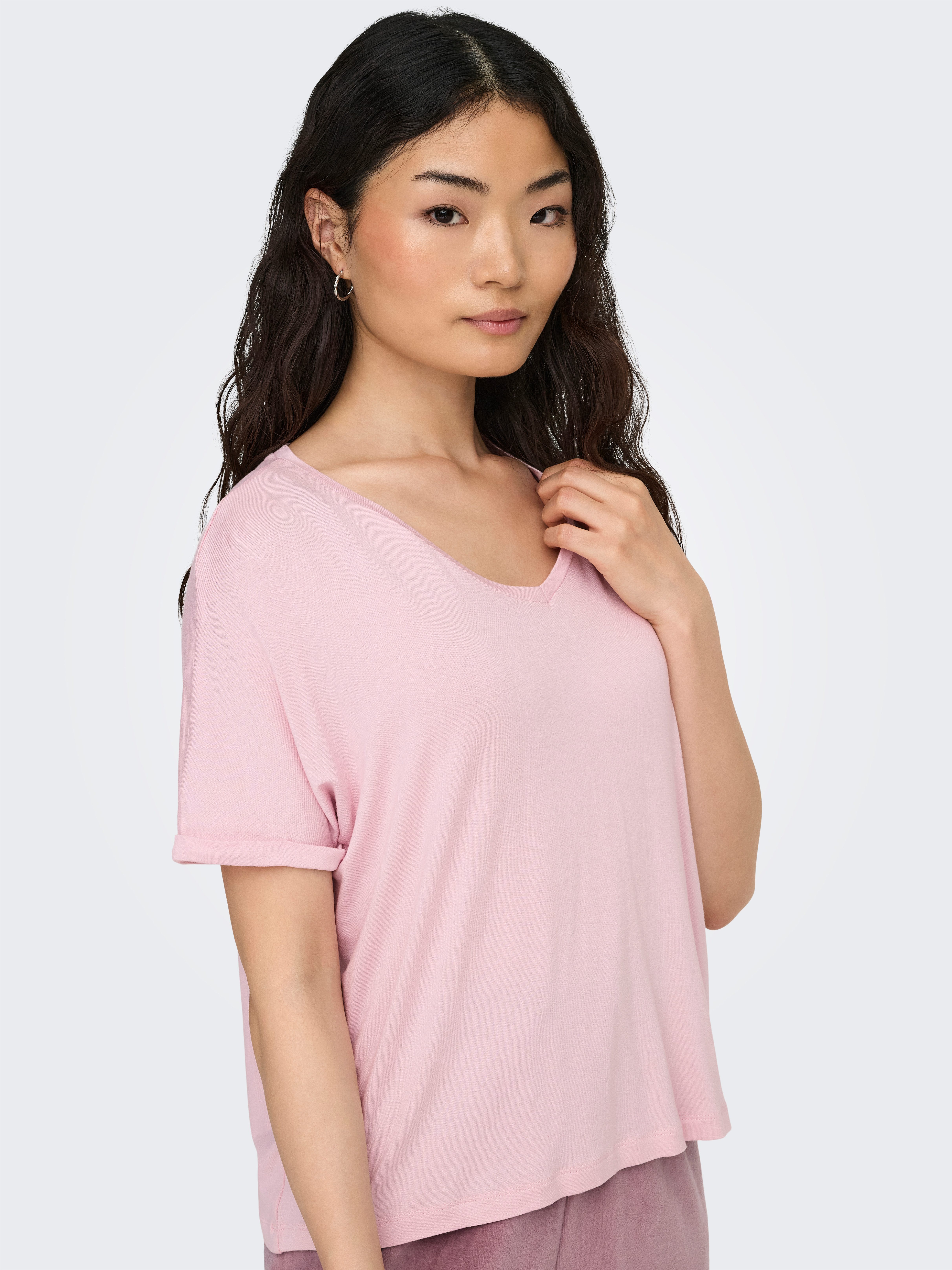 JDY T-Shirt JDYSISSY S/S V-NECK TOP JRS DIA