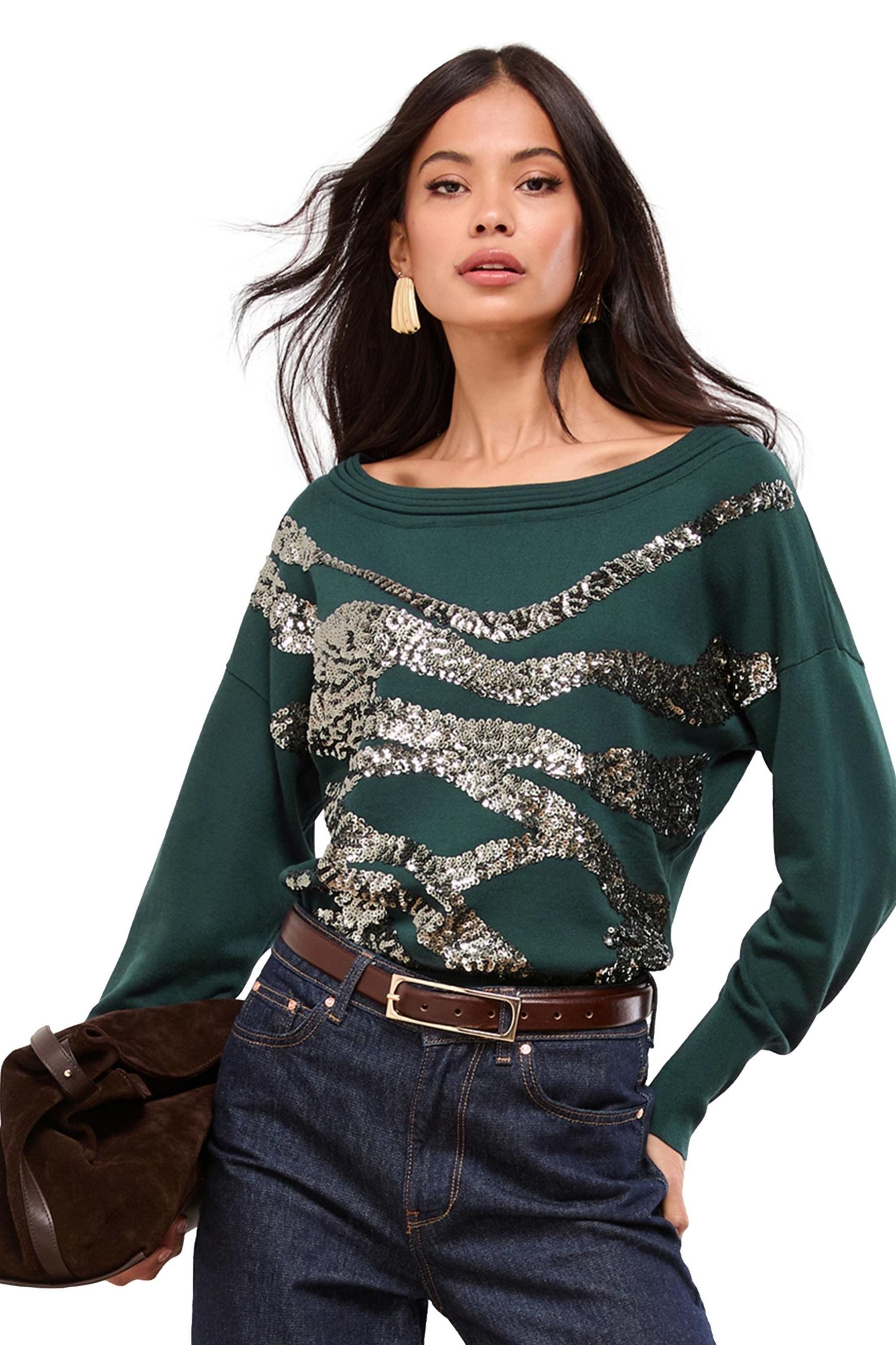 Strickpullover Lipsy Strickpullover mit U-Boot-Ausschnitt