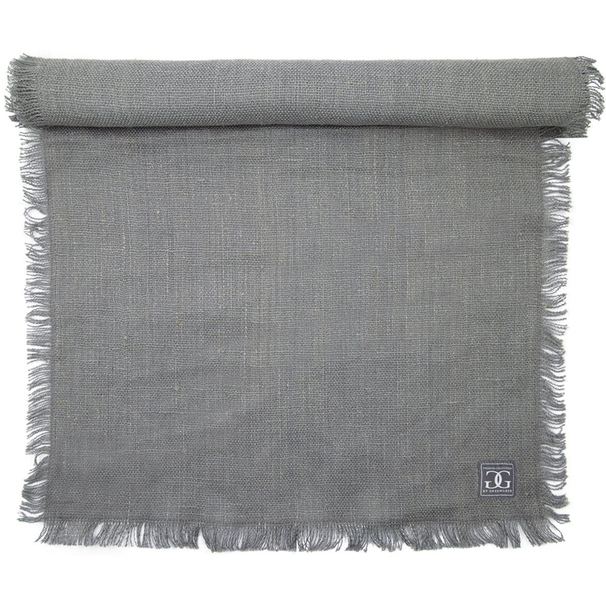 Greengate Tischläufer Leinen Tischläufer grau 140x45cm