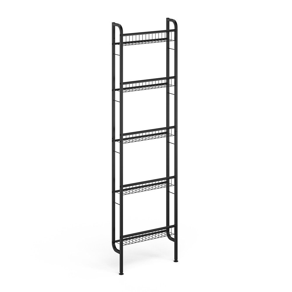 Vicco Bücherregal Klivo, Schwarz, 44.5 x 160 cm mit 5 Regalböden, 1-tlg.
