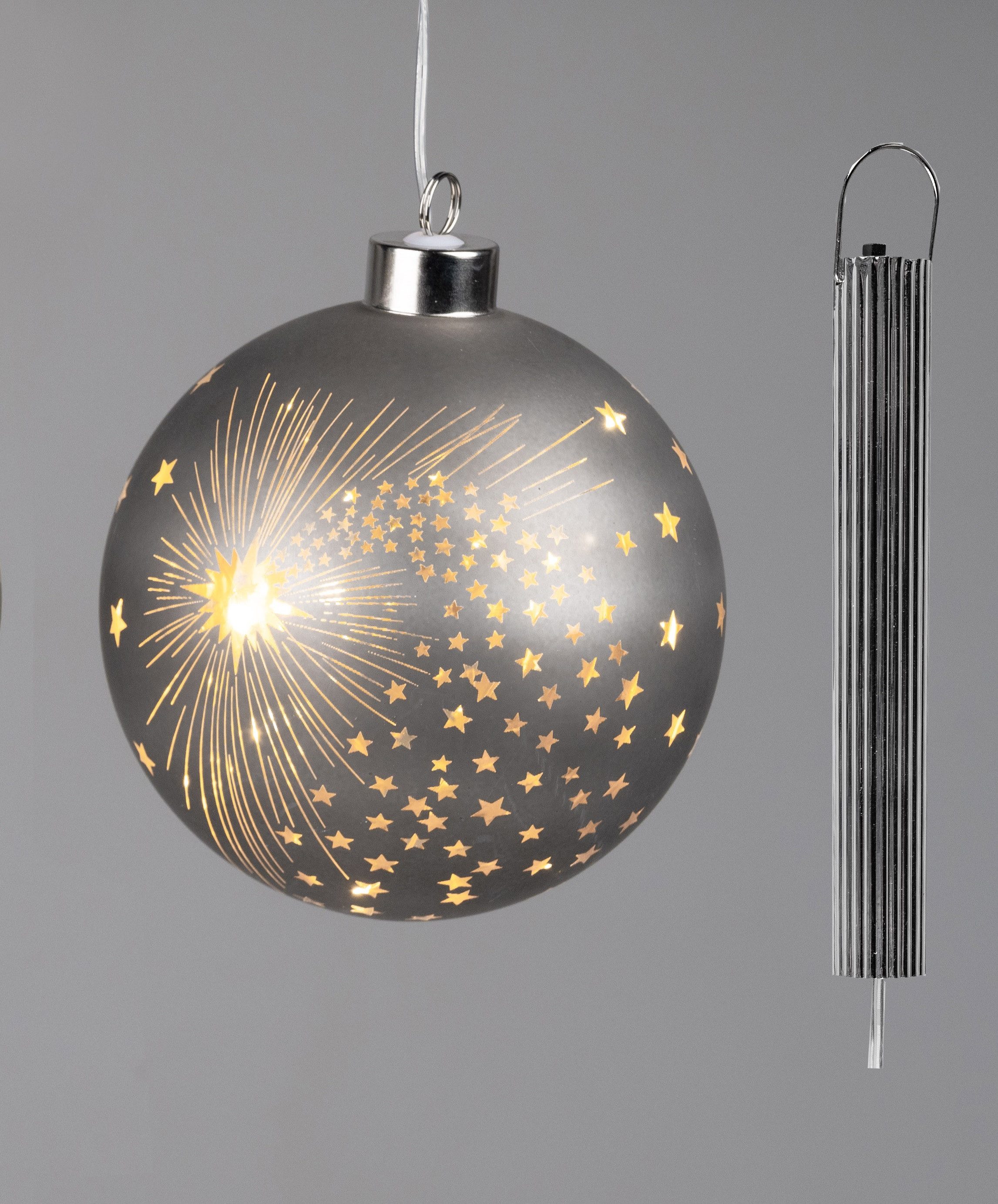 formano LED Kugelleuchte Hänger Kugel LED mit Timer Weihnachtskugel Deko Kugel, LED fest integriert, Kugel LED Lampe