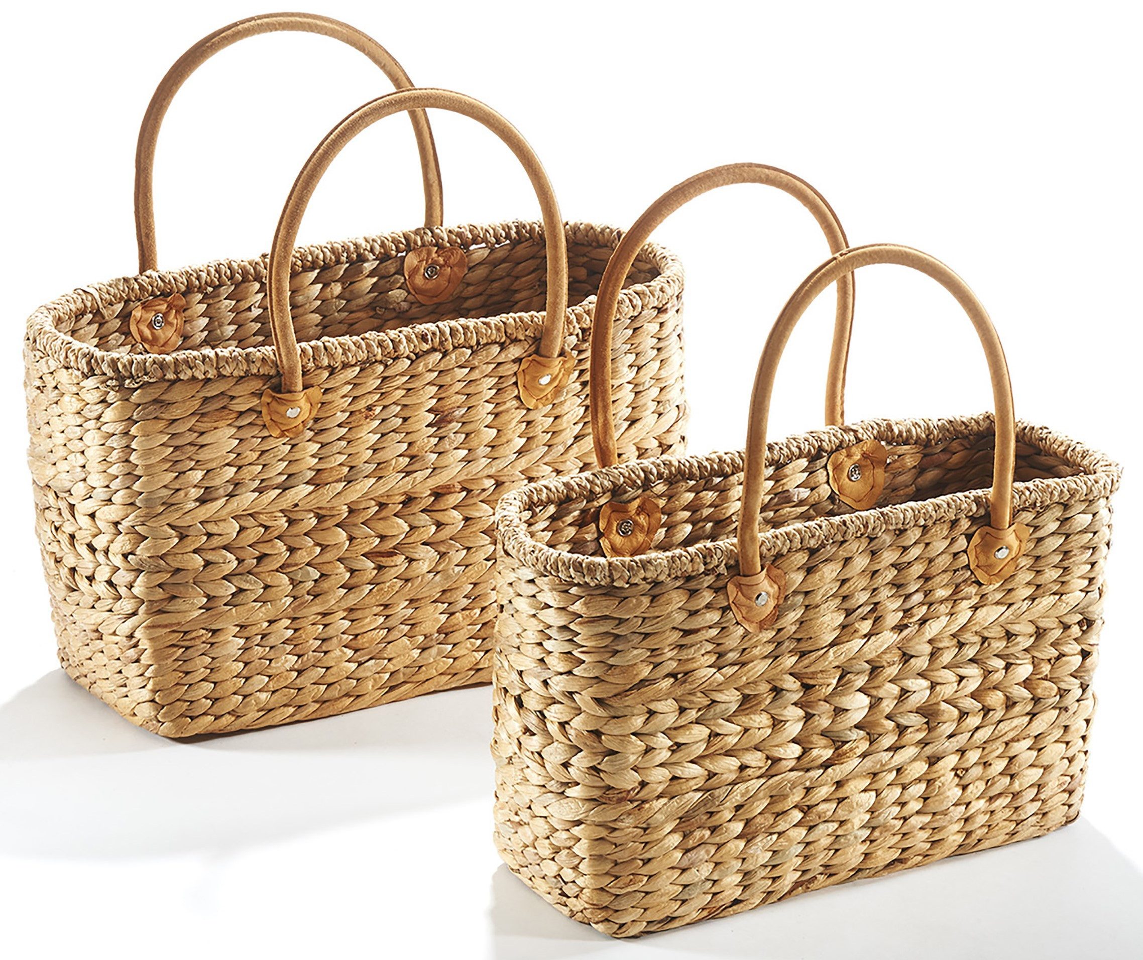 Kobolo Shopper Taschen-Set Korbtaschen 2 Größen geflochten (2er Set, 2-tlg. günstig online kaufen