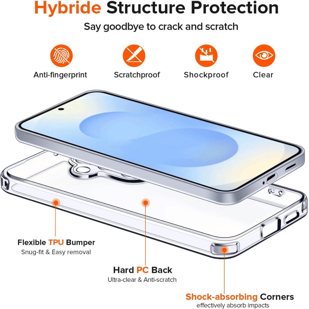 SmartUP Smartphone-Hülle für Samsung Galaxy S25 5G Schutz Handy Tasche Silikon Cover Slim Case 6,2 Zoll