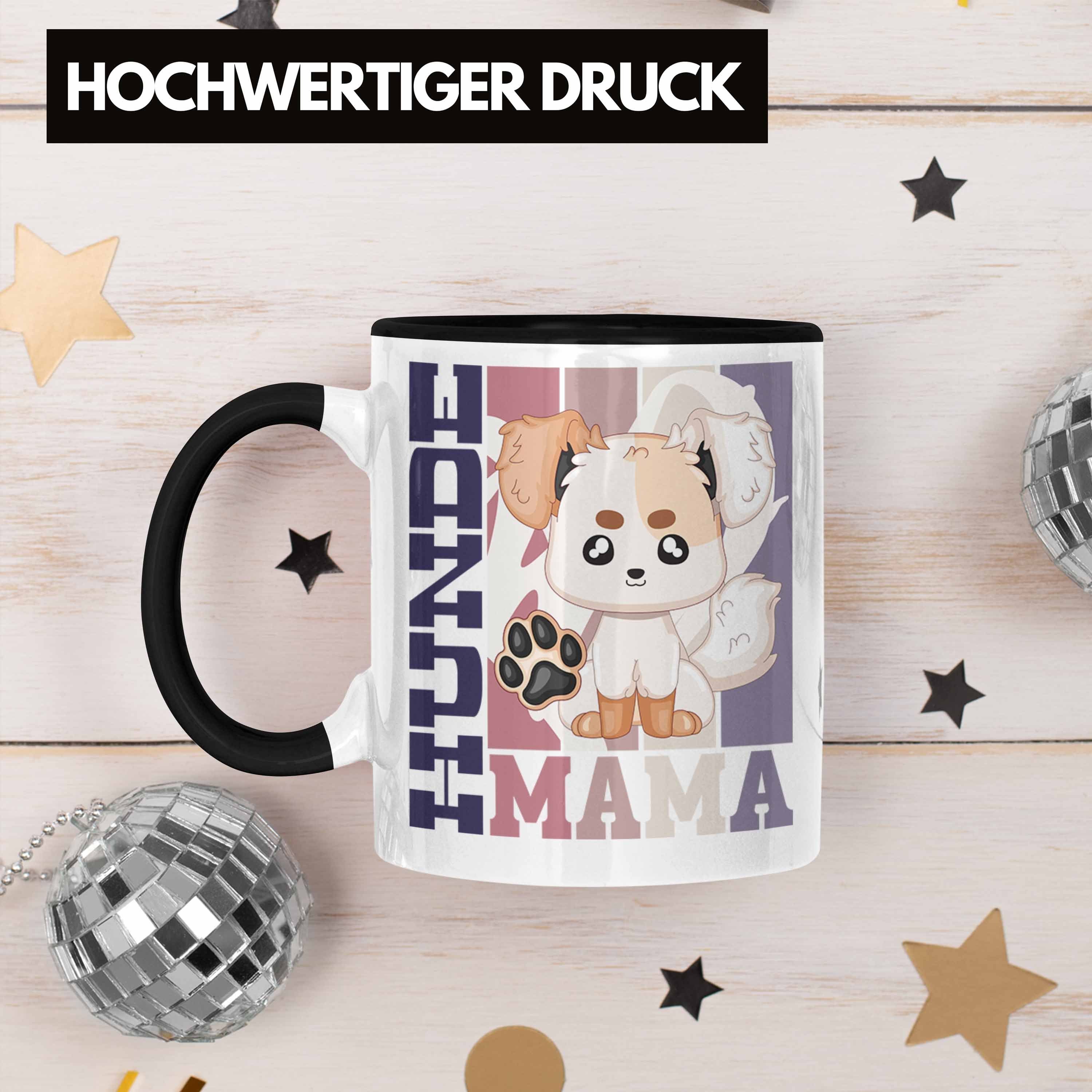 Trendation Tasse Trendation Hunde Tasse - für Hunde Besitzerin Schwarz Mama Spruch Ges Geschenk