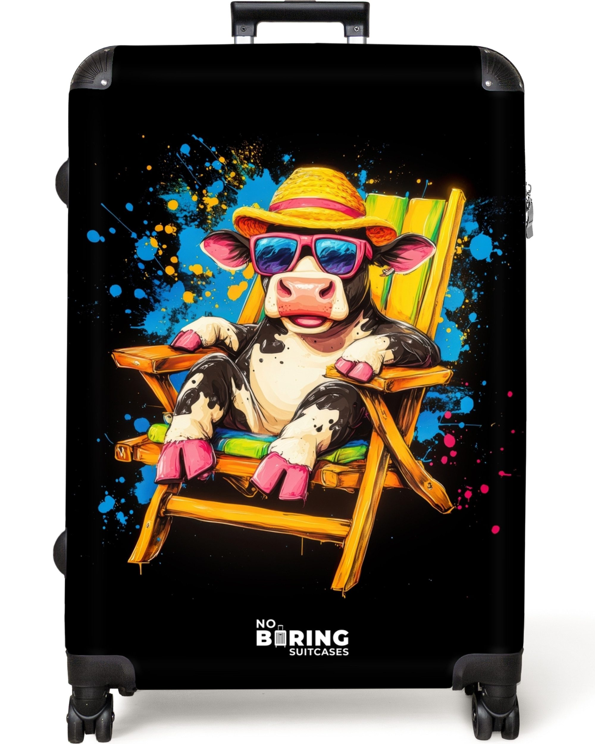 NoBoringSuitcases.com© Hartschalen-Trolley Lustige Sommerkuh Illustration 7 günstig online kaufen