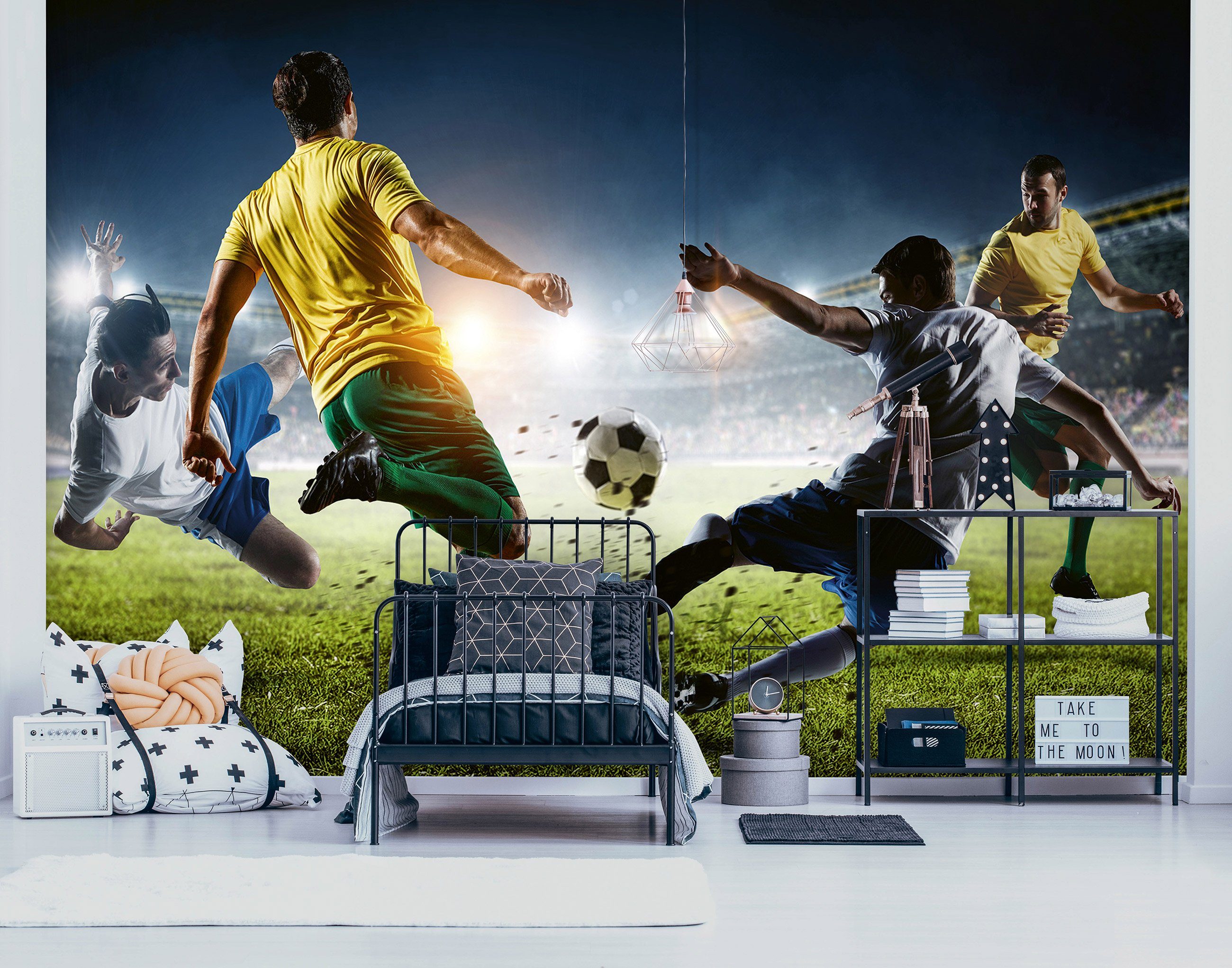 Wallarena Fototapete Kinderzimmer Junge Fussball Kinder Vlies Tapete für Ju günstig online kaufen