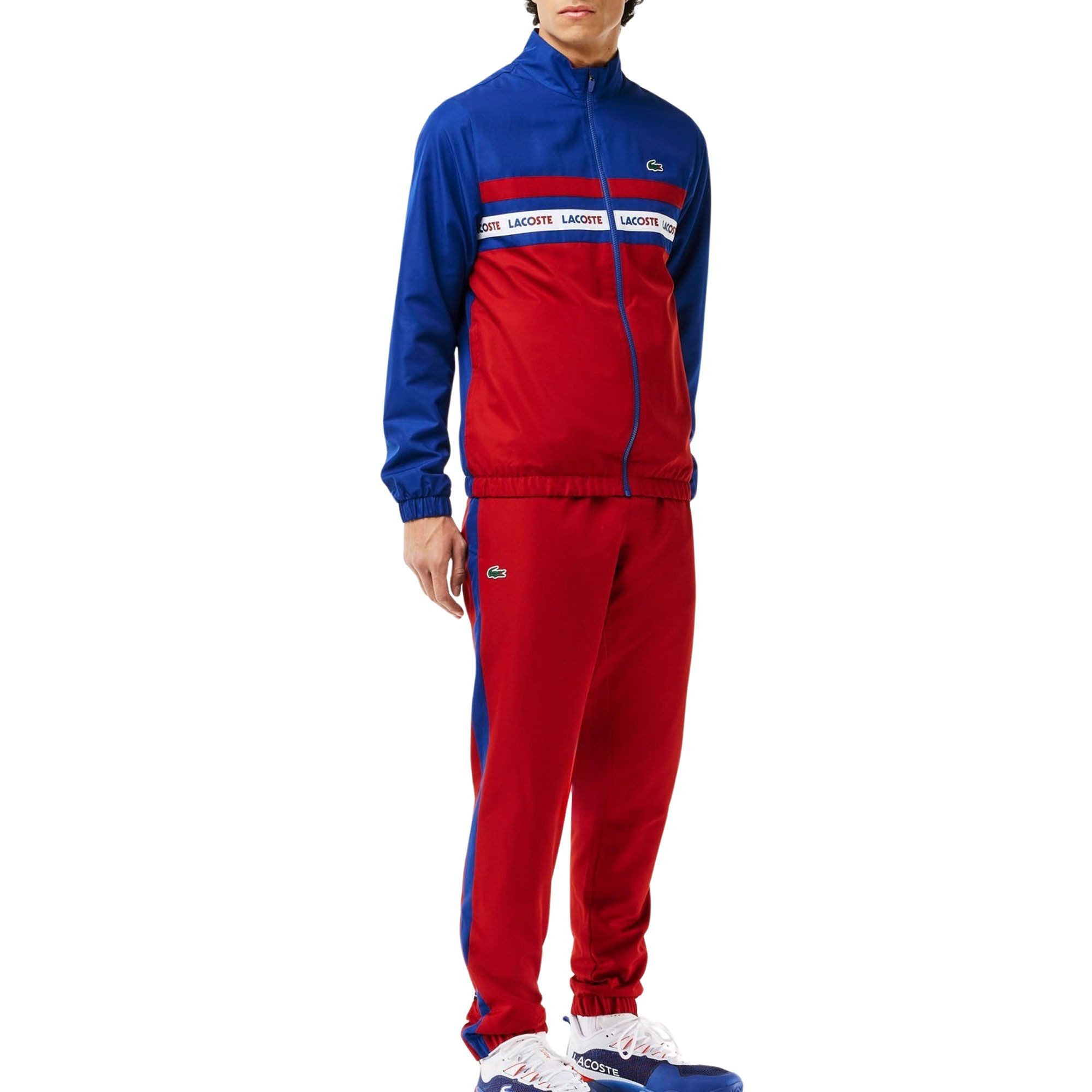 Lacoste Jogginganzug Herren Tennis Logo Stripes Traininganzug