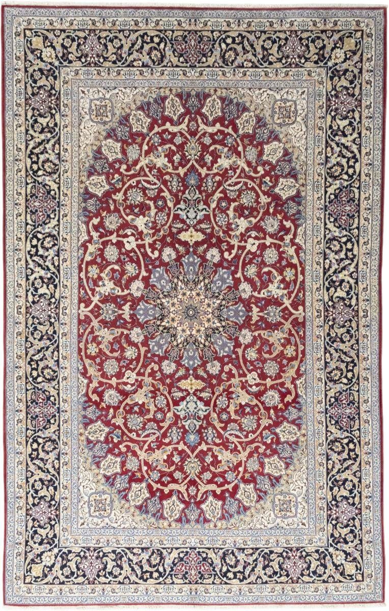 Orientteppich Isfahan 203x318 Handgeknüpfter Orientteppich / Perserteppich, Nain Trading, rechteckig, Höhe: 8 mm