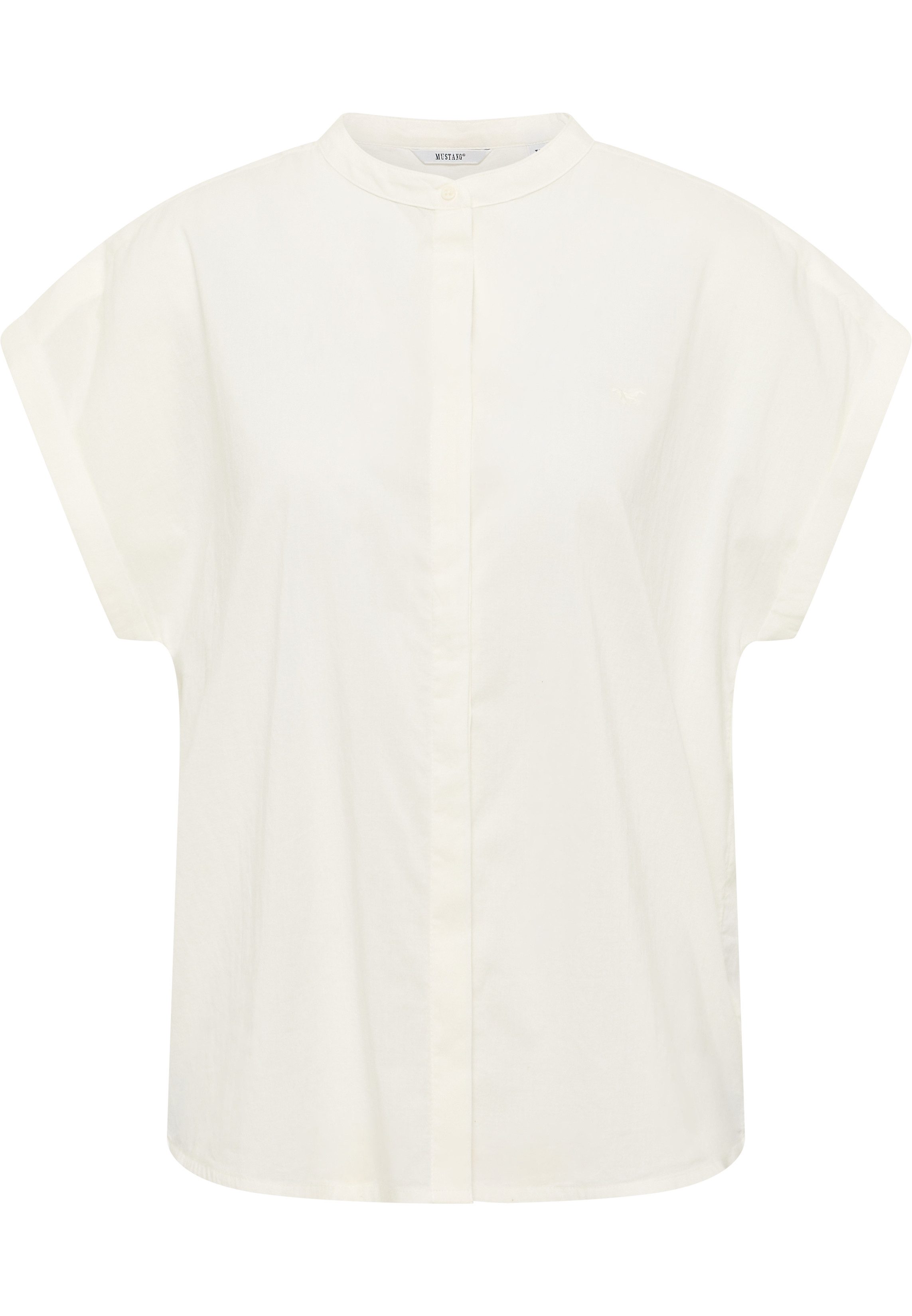MUSTANG Kurzarmbluse mit verdeckter Knopfleiste günstig online kaufen