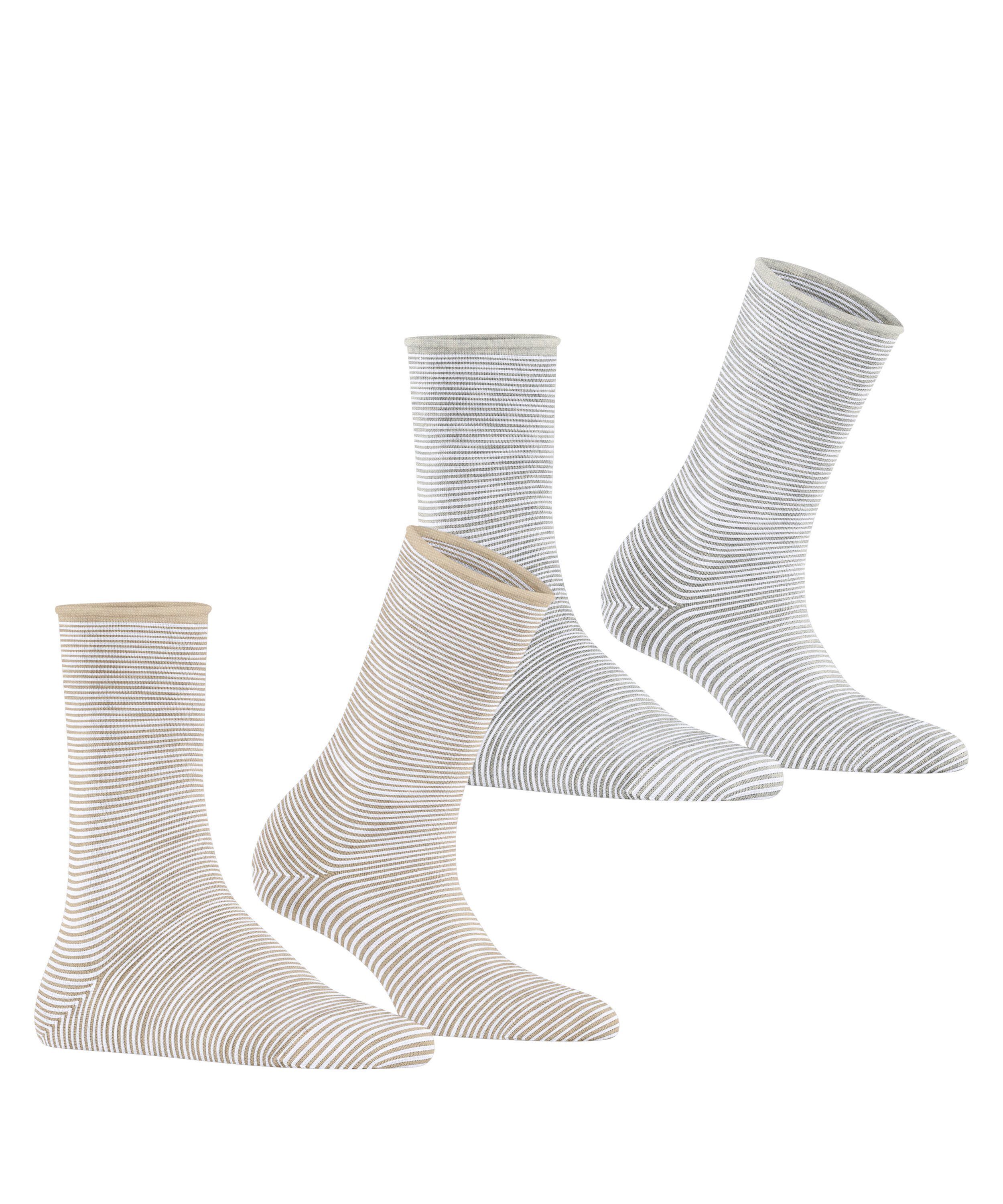 Esprit Socken Allover Stripe 2-Pack (2-Paar) aus Biobaumwolle