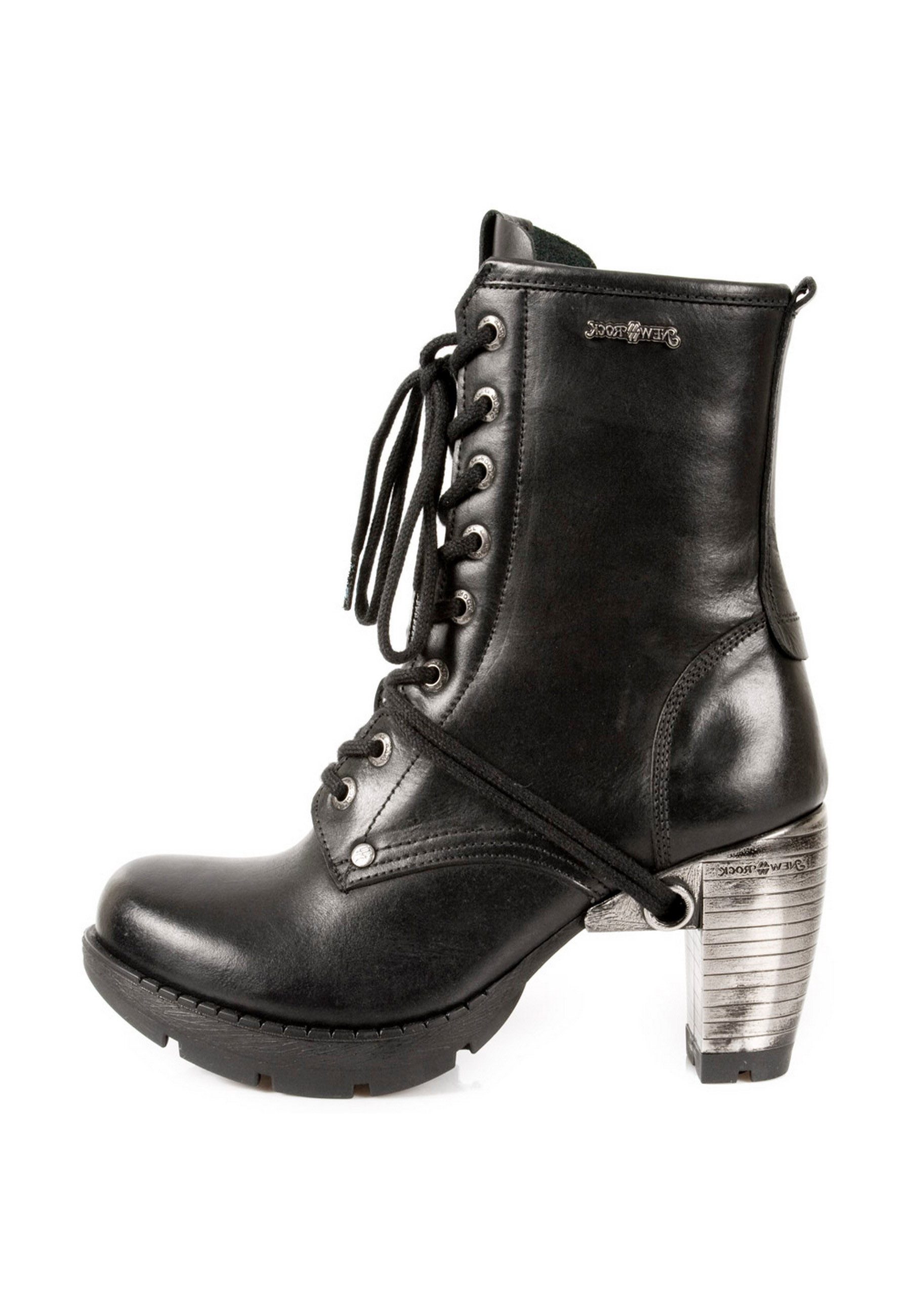 New Rock M-TR001-S1 Ankleboots Rebellischer Glamour in Hochwertigem Rindsleder
