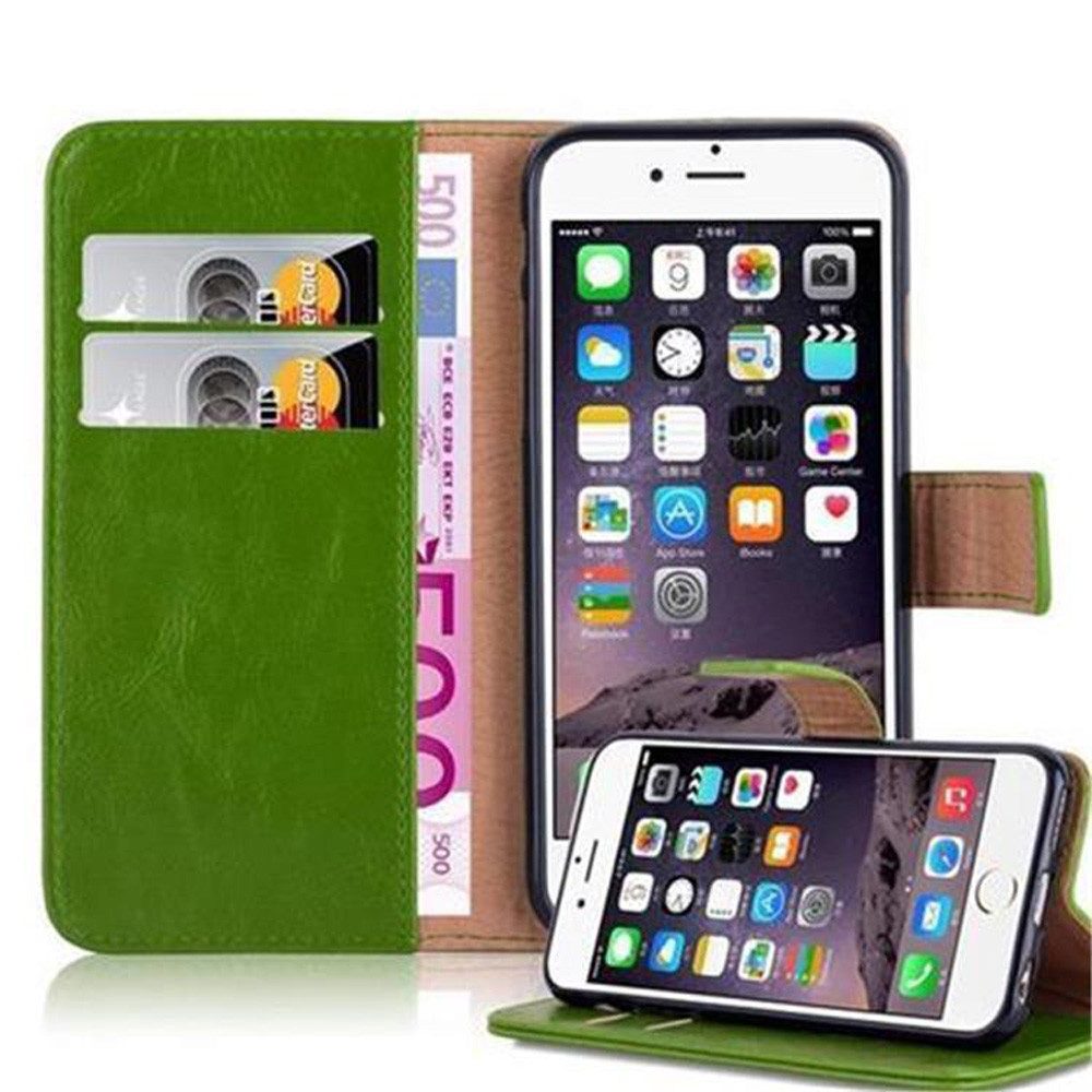 Cadorabo Smartphone-Hülle für Apple iPhone 6 / 6S Hülle mit Magnetverschluss Apple iPhone 6 / 6S, Klappbare Handy Schutzhülle - Hülle - mit Standfunktion und Kartenfach