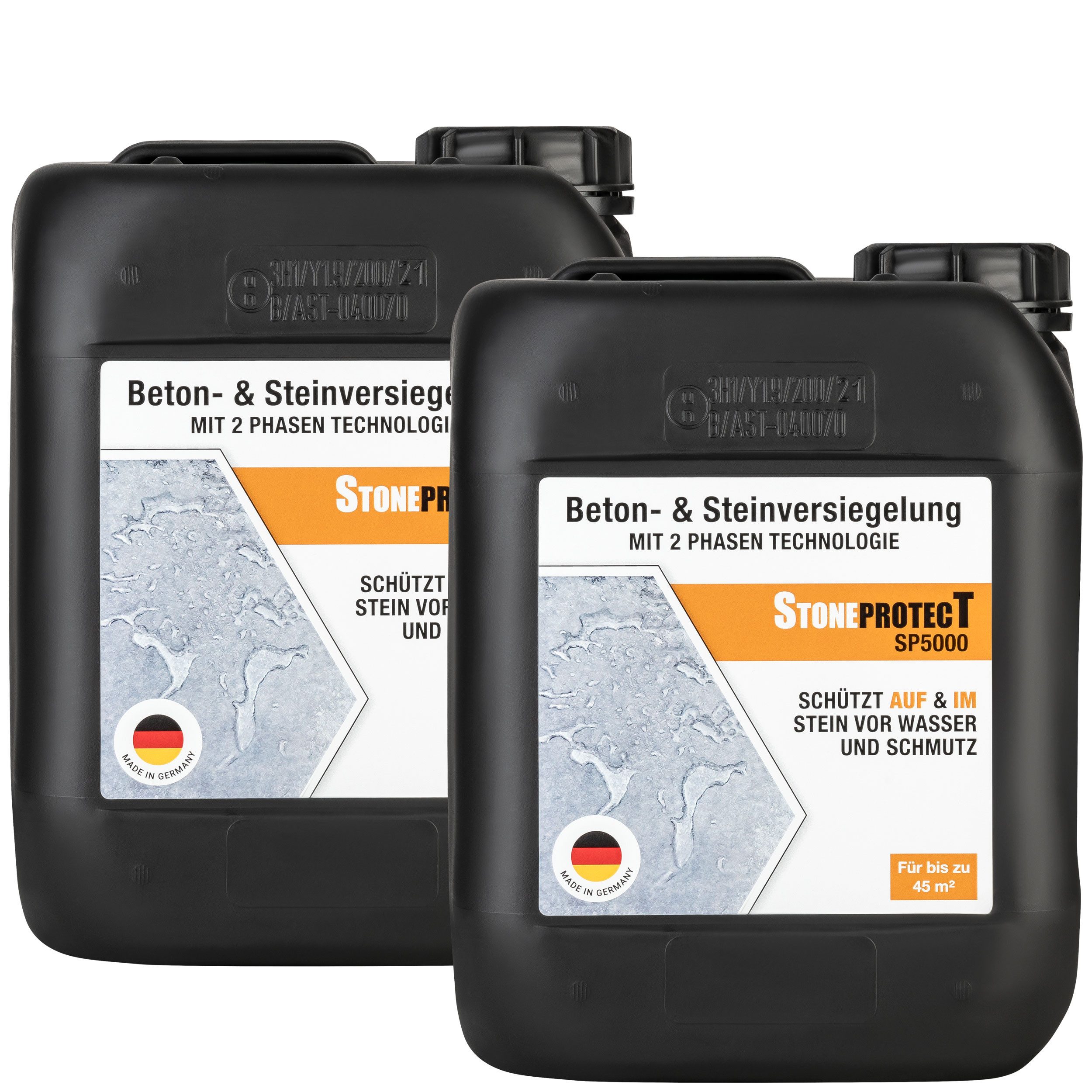 CleanglaS StoneprotecT SP5000 - 2 x 5 Liter - Steinversiegelung Naturstein-Imprägnierung
