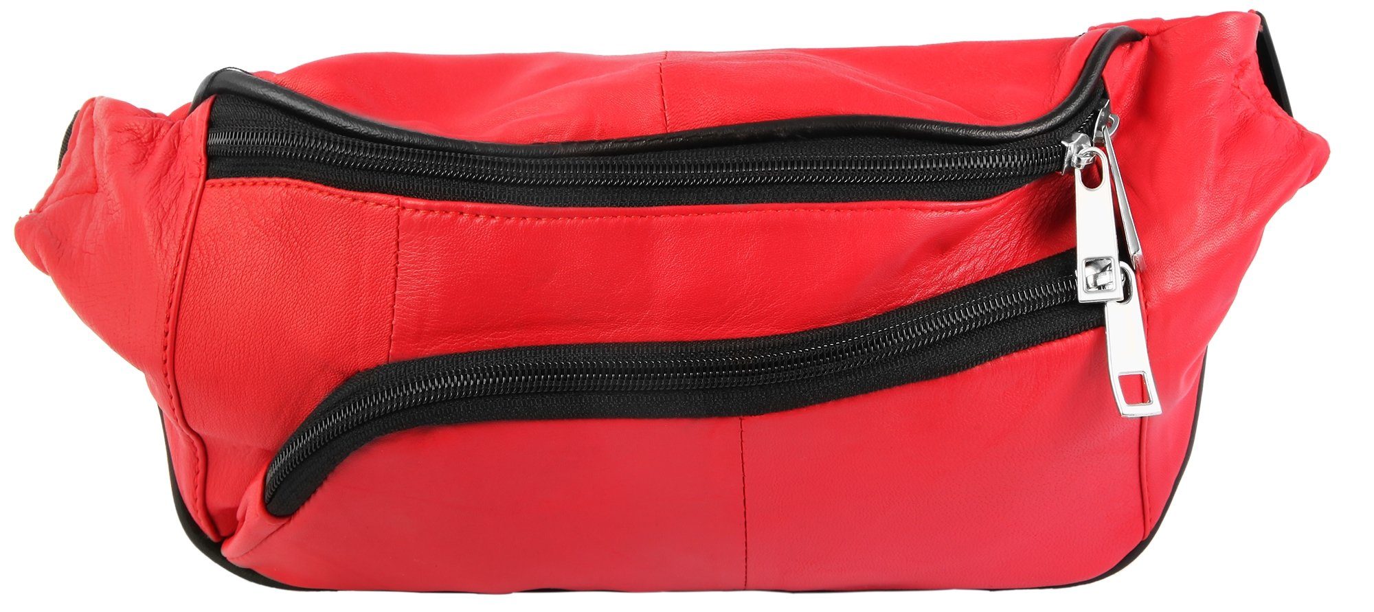 Bauchtasche Kamel Unisex Hüfttasche Gürteltasche aus Echtleder
