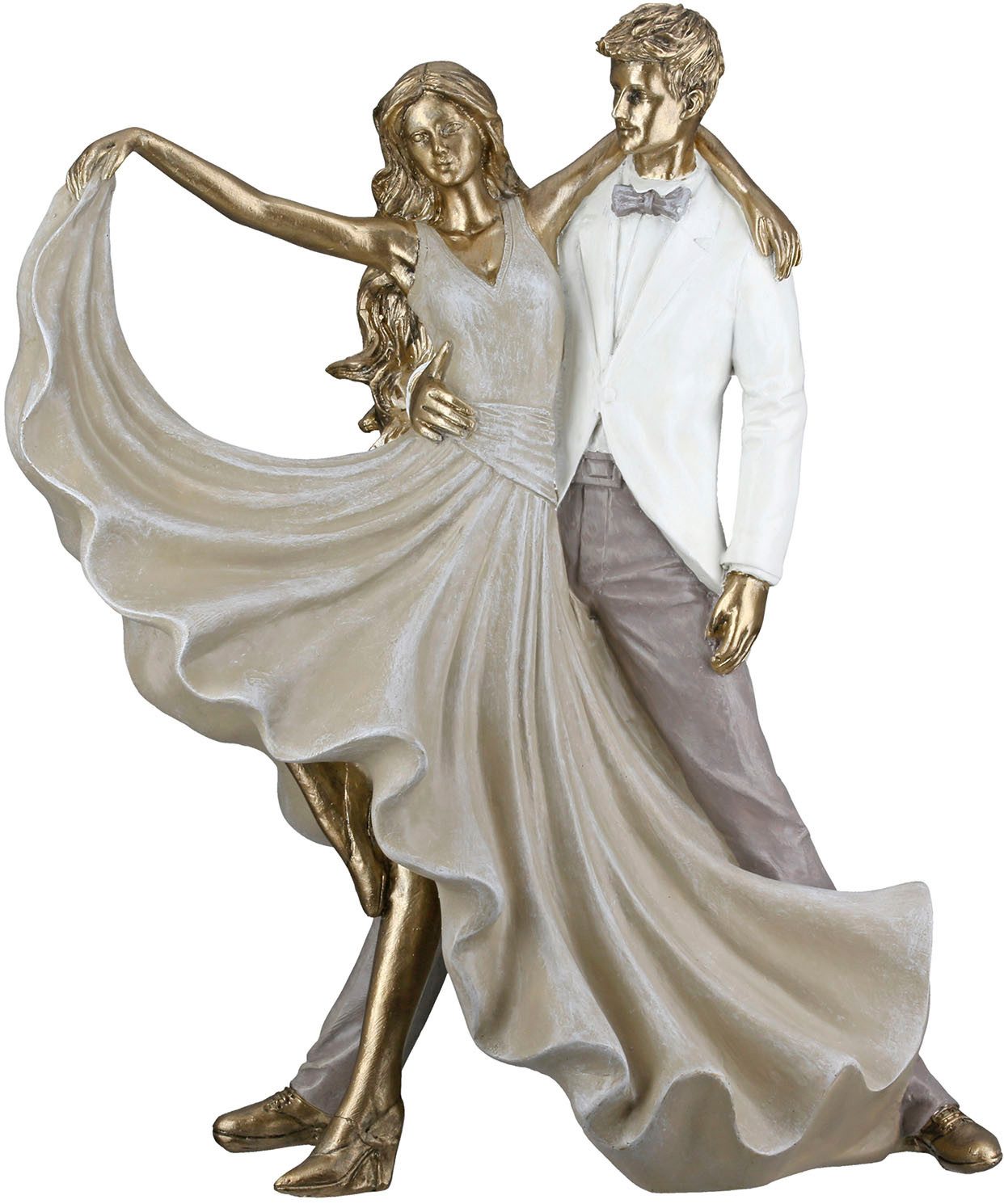 GILDE Dekofigur Figur Tänzer Salsa goldfarben (1 St)