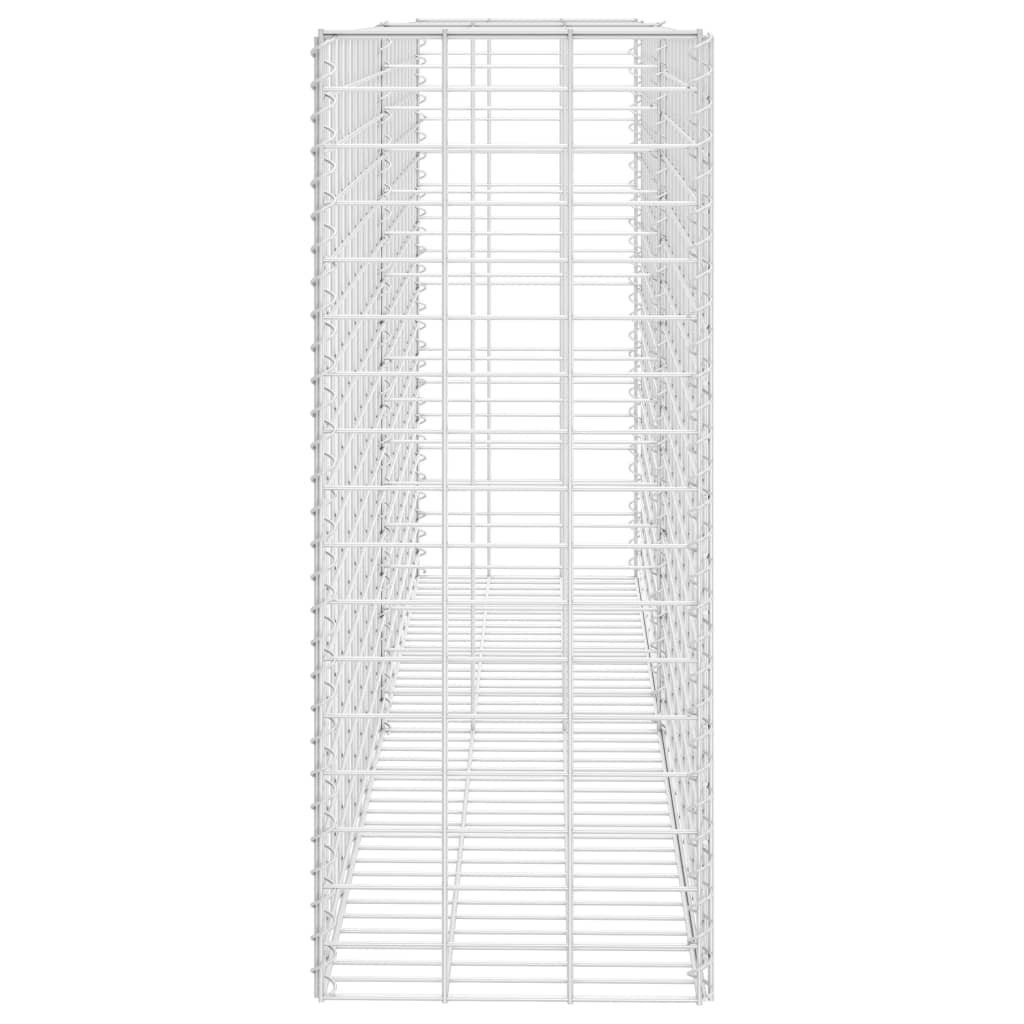 vidaXL Gartenzaun Gabione Verzinkter Stahl 85x30x200 cm – Bild 4 von 5
