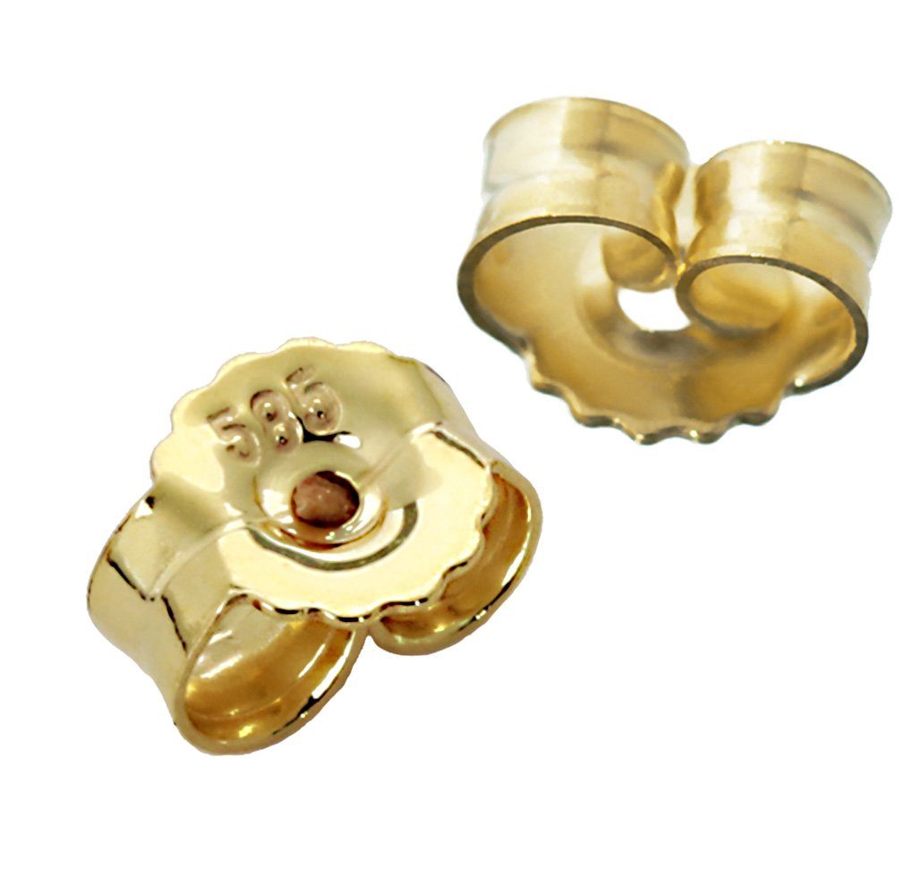 Ohrstecker-Verschluss 1 Paar 585 Gelbgold 14k Butterfly Verschluss 7mm G