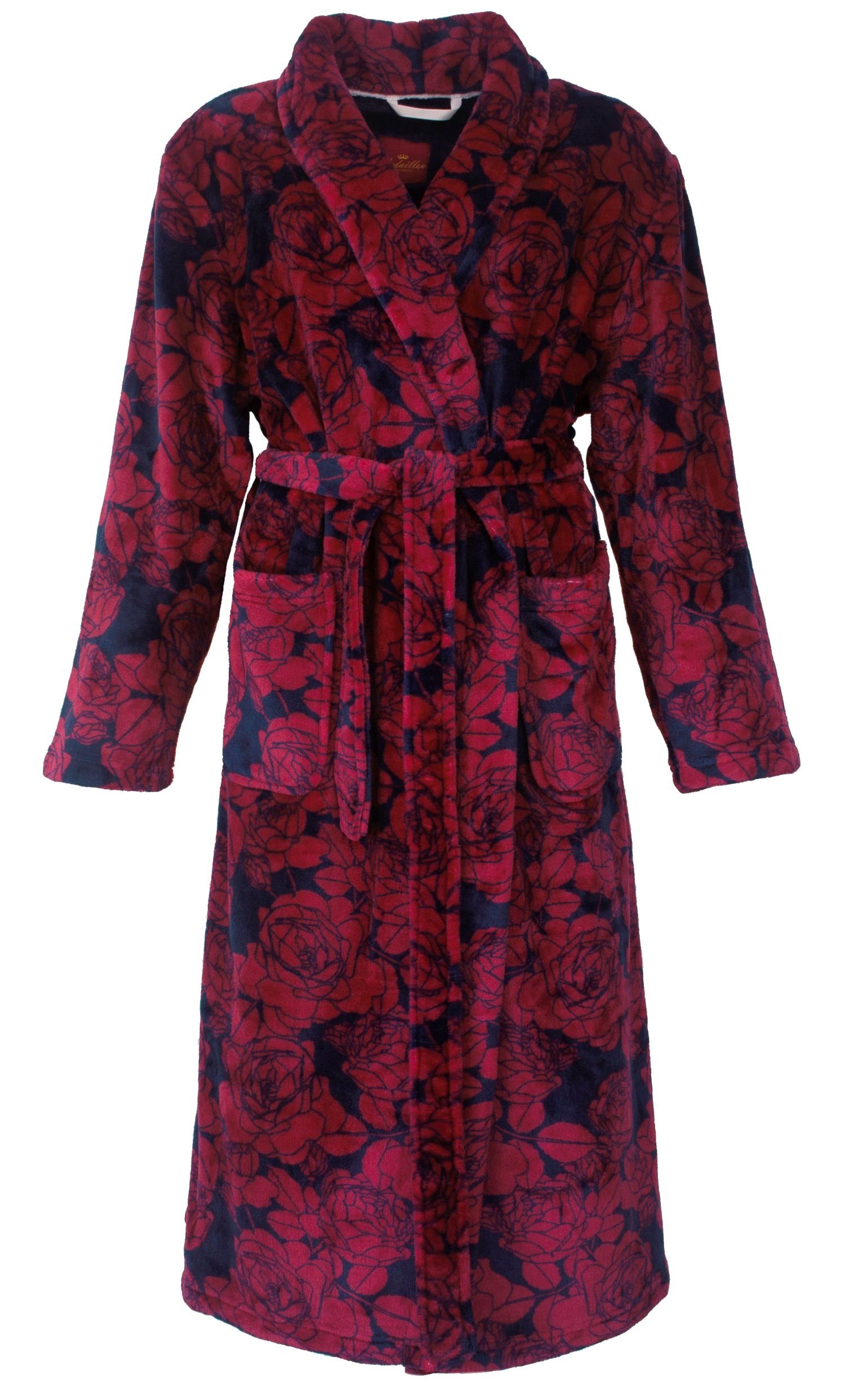 Medaillon Damenbademantel Ausgefallener Damen Morgenmantel, Midi, Polyester günstig online kaufen